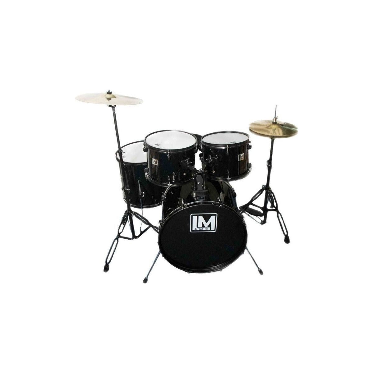 LM Drums Batería Acústica 8 Lm Drums Dk-125 Negra Con Platillos Y Asiento Negro vista 1 – Percusión | Armonía Musical México