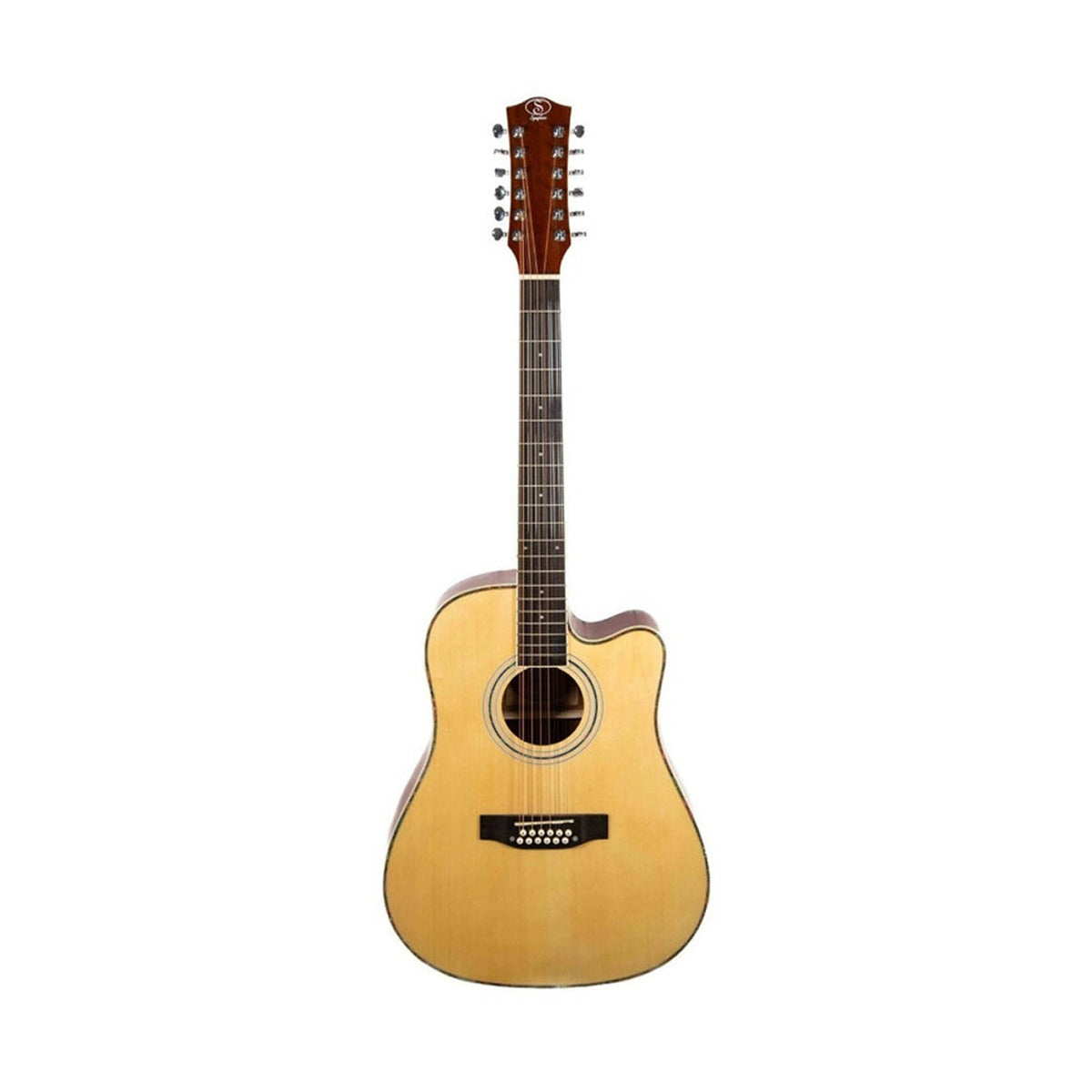 Guitarra Electrocústica Symphonic J20ce N 12 Cuerdas Natural Docerola 41 Diestro Palisandro | Armonía Musical México