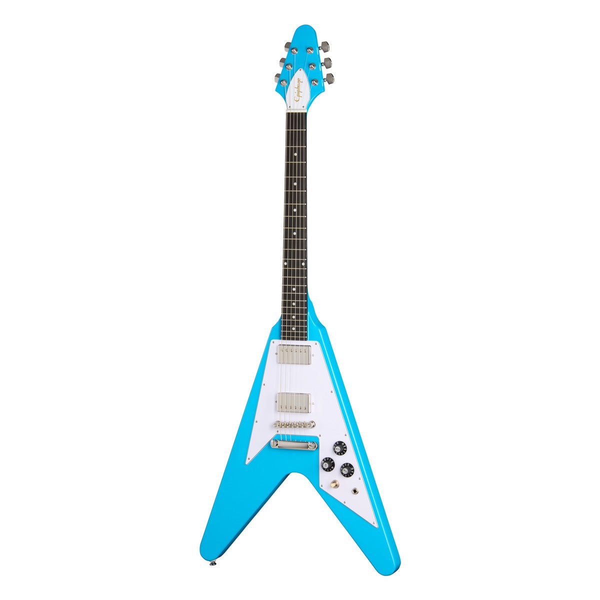 Epiphone Guitarra Electrica Epiphone EIFV7MBNH1 Flying V 70s vista 1 – Guitarras Eléctricas | Armonía Musical México