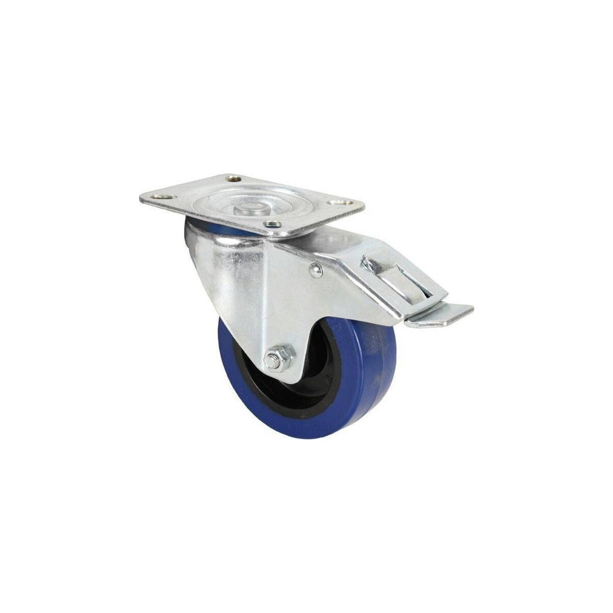 Adam Hall Rueda Giratoria Antideslizante Azul Adam Hall 100mm Acero Goma Con Freno vista 1 | Armonía Musical México