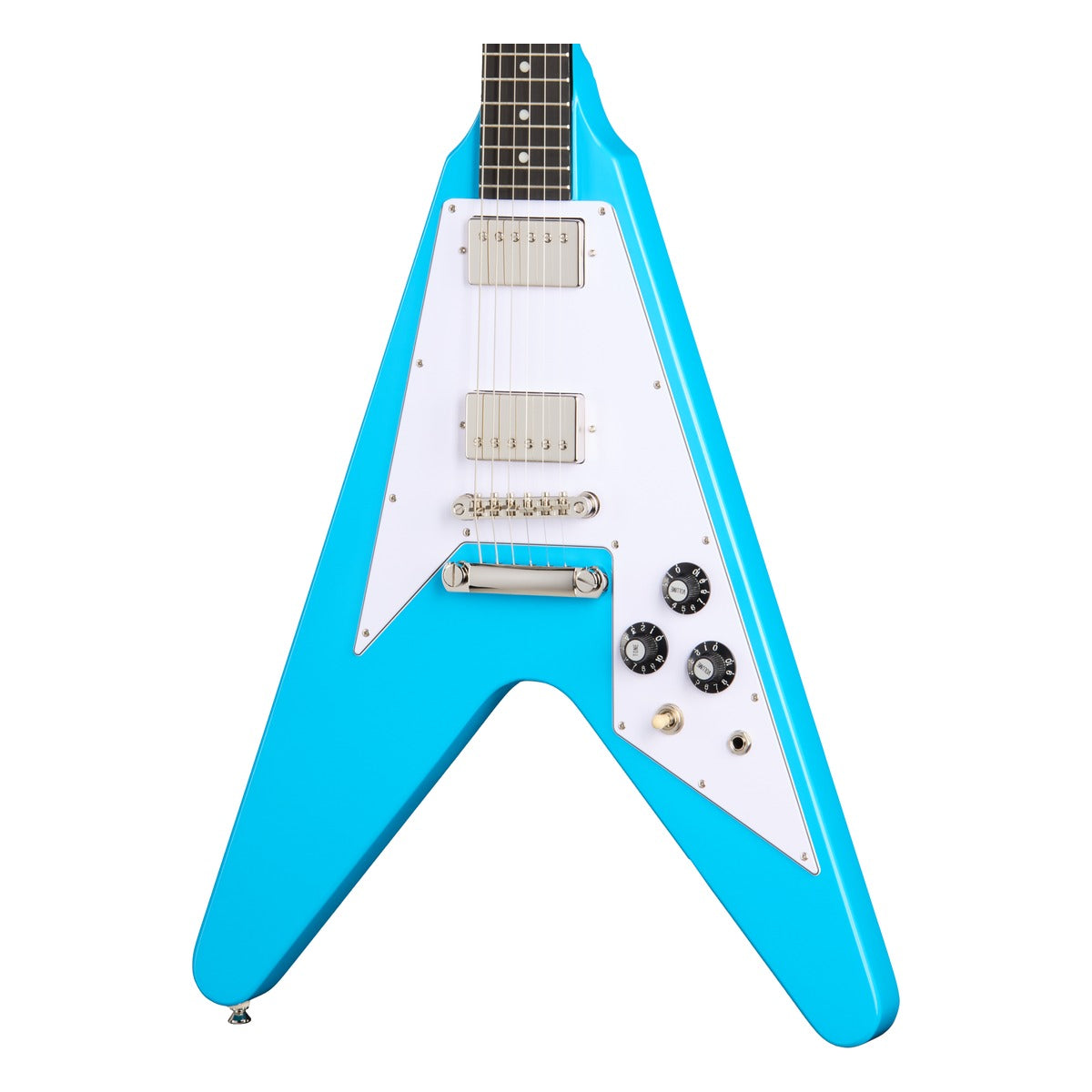 Epiphone Guitarra Electrica Epiphone EIFV7MBNH1 Flying V 70s vista 2 – Guitarras Eléctricas | Armonía Musical México