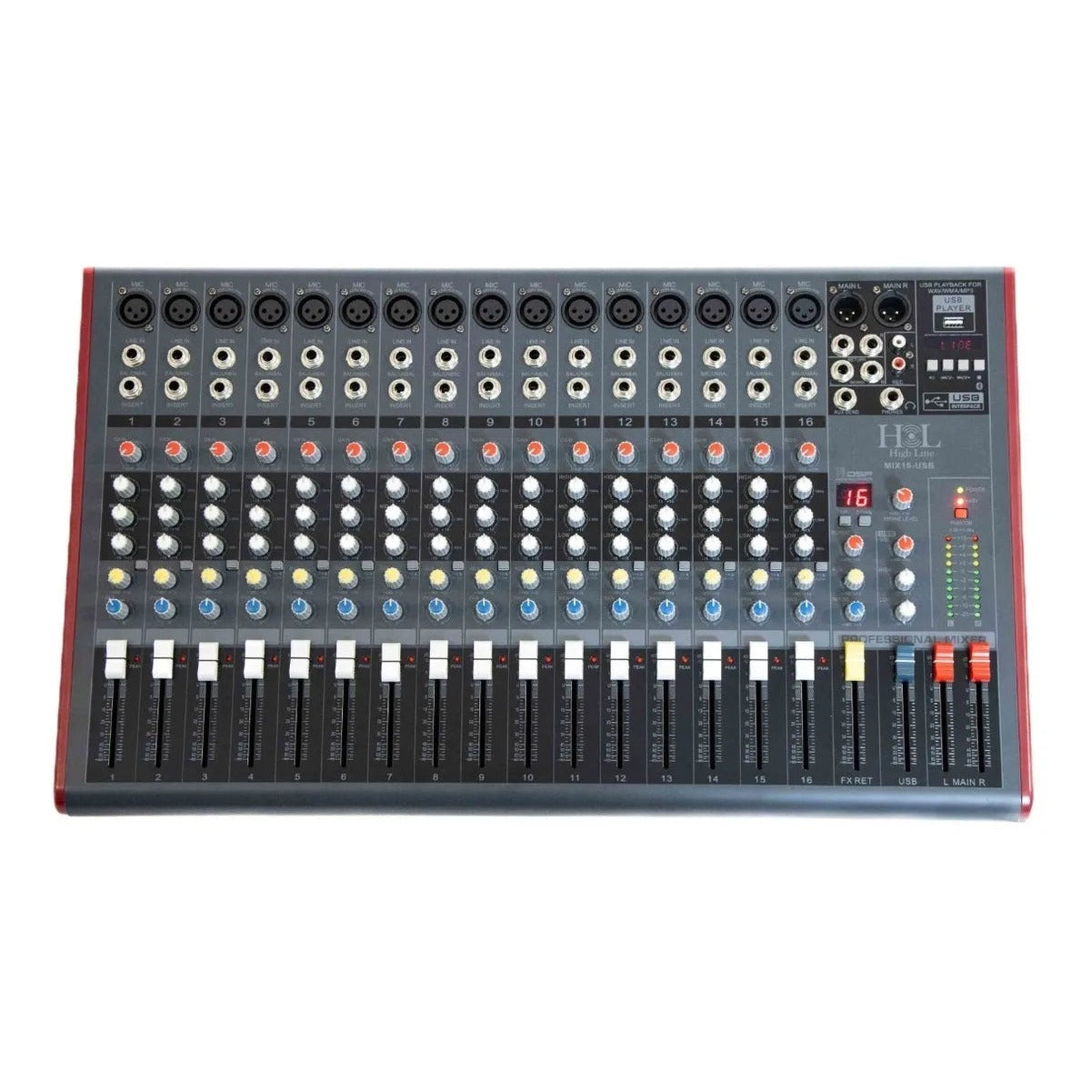 Mezcladora High Line MIX16-USB 16 Canales con Efectos | Distribuidor Autorizado México en uso | Armonía Musical México