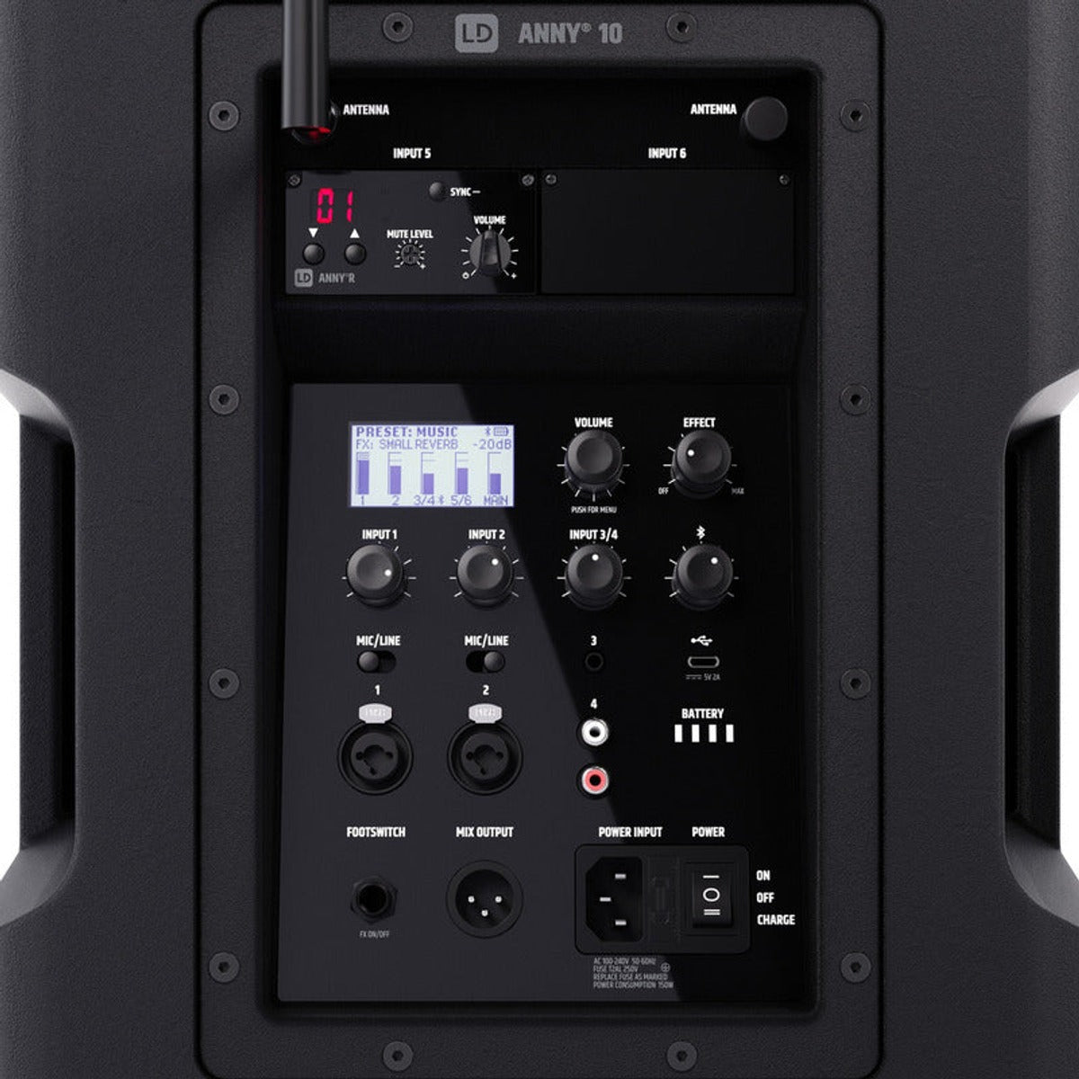 Bocina Portátil Ld Systems Anny 10 Con Bateria Y Microfono Negro vista 2 – Bocinas y Audio | Armonía Musical México