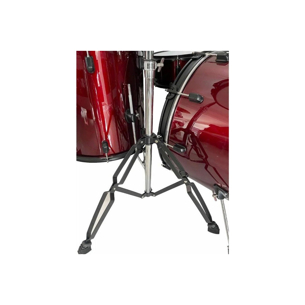 LM Drums Bateria 5 Pzas, Lm Drums Dk-2293wr Asiento Y Platillos, Vino Vino vista 3 – Percusión | Armonía Musical México