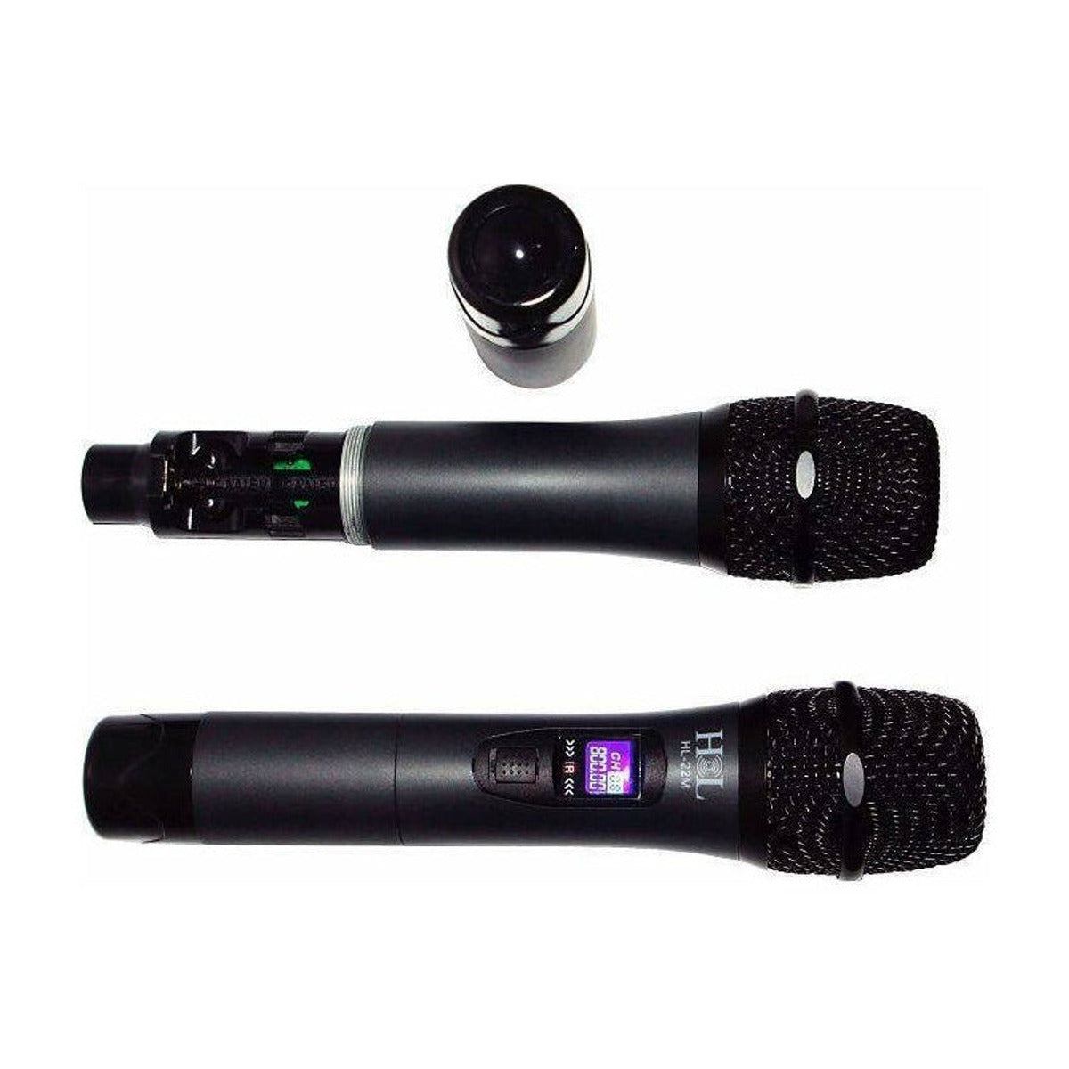 Micrófonos Inalámbrico high Line hl22m Doble De Mano Digital Negro vista 3 – Micrófonos | Armonía Musical México