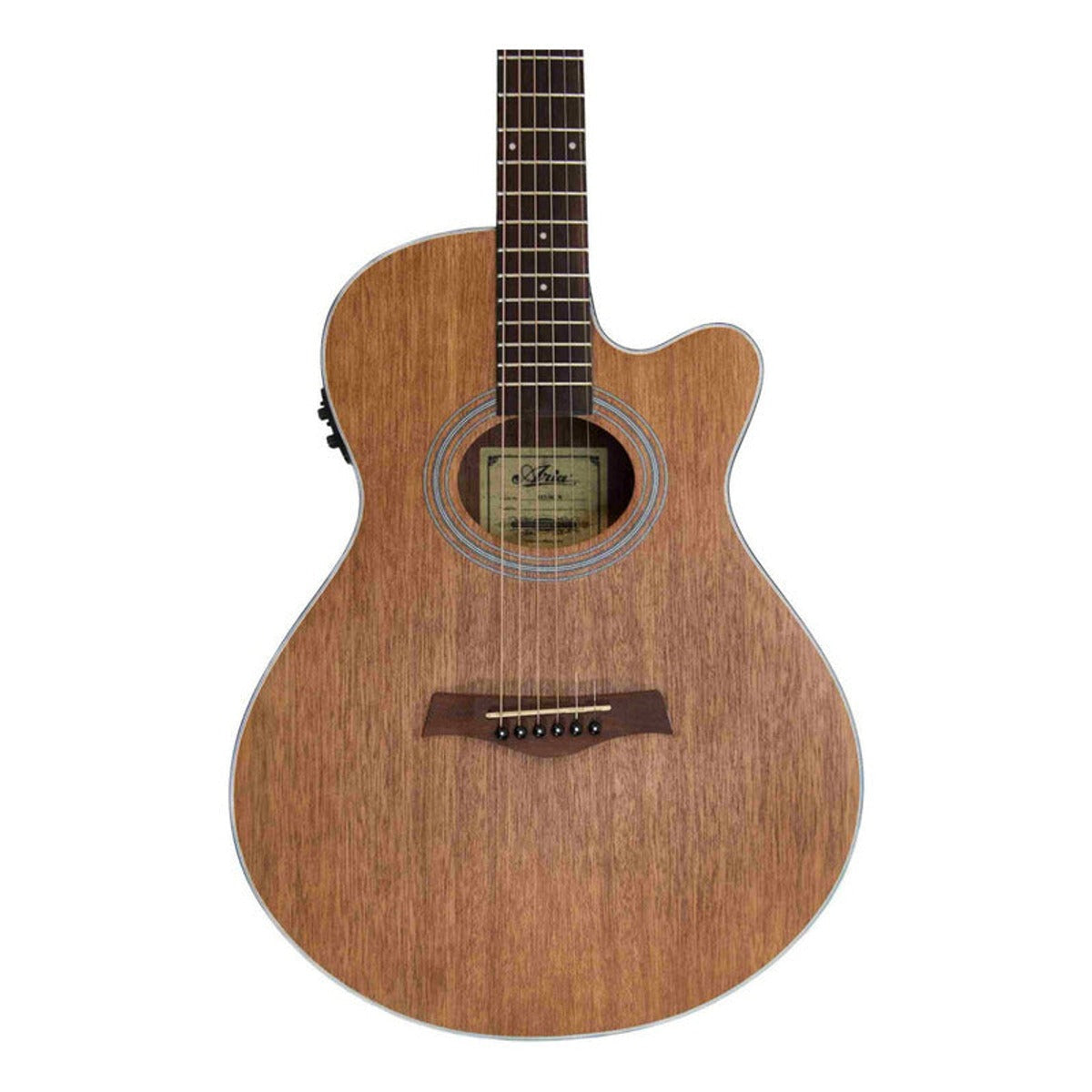 Guitarra Electroacústica Aria Fet-m1 Auditorium 6 Cuerdas Caoba Mahogany vista 5 | Armonía Musical México