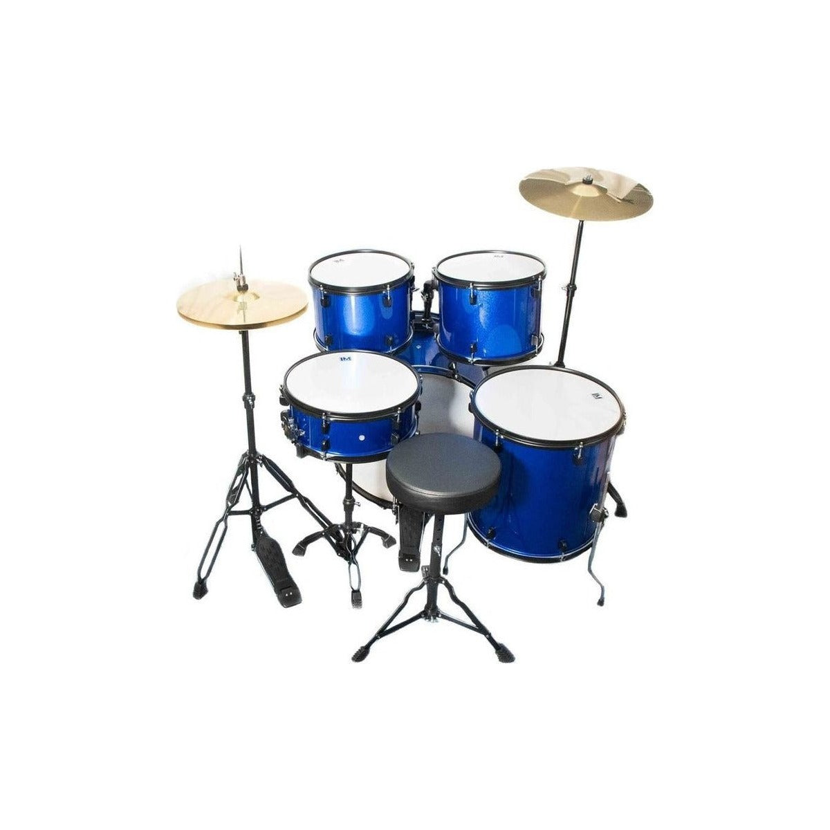 LM Drums Batería Acústica Lm Drums Dk-125 Azul Con Platillos Y Asiento De 8 vista 5 – Percusión | Armonía Musical México