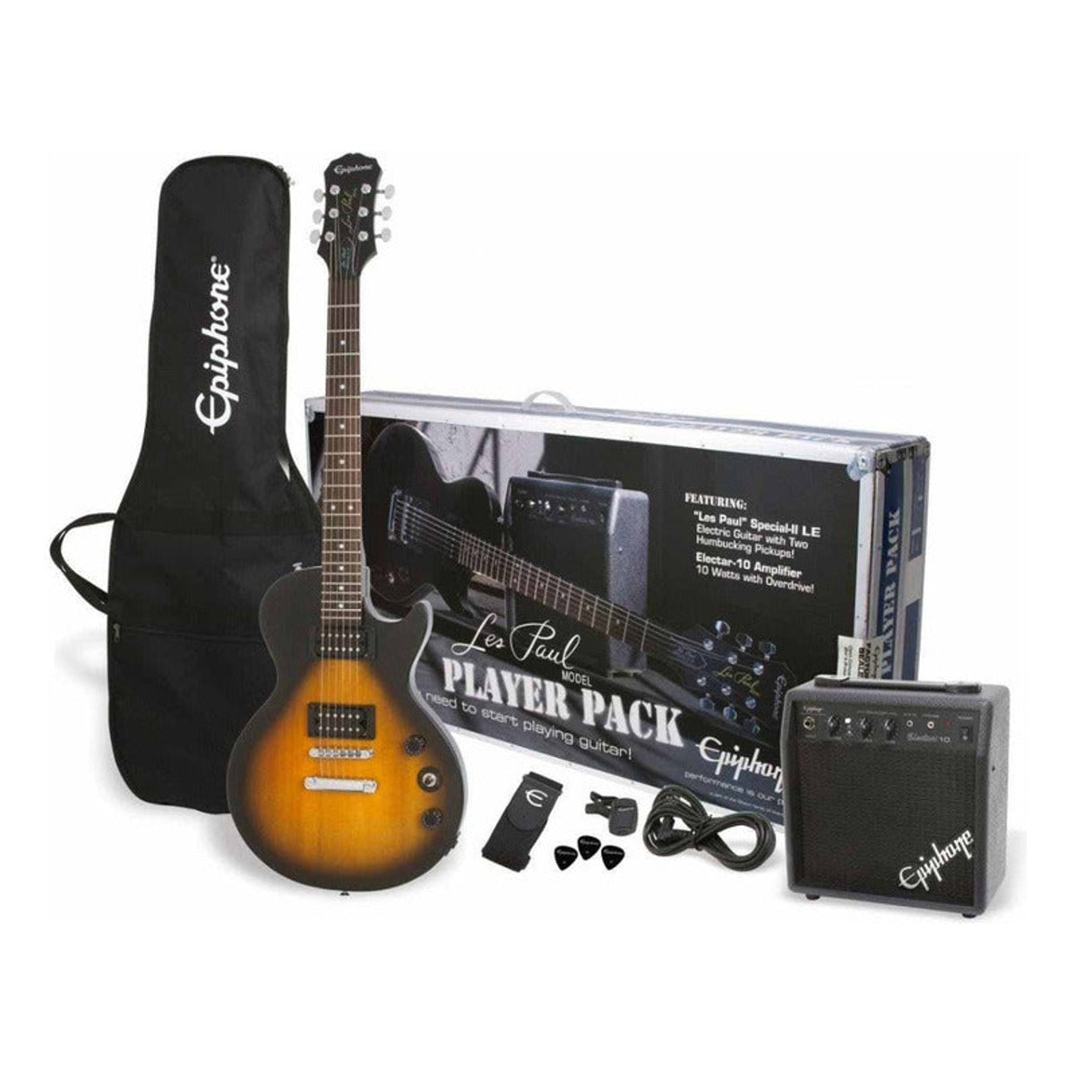 Paquete De Guitarra Epiphone Eléctrica Les Paul SB- PPEG-EGL1VSCH1 vista 8 – Guitarras Eléctricas | Armonía Musical México