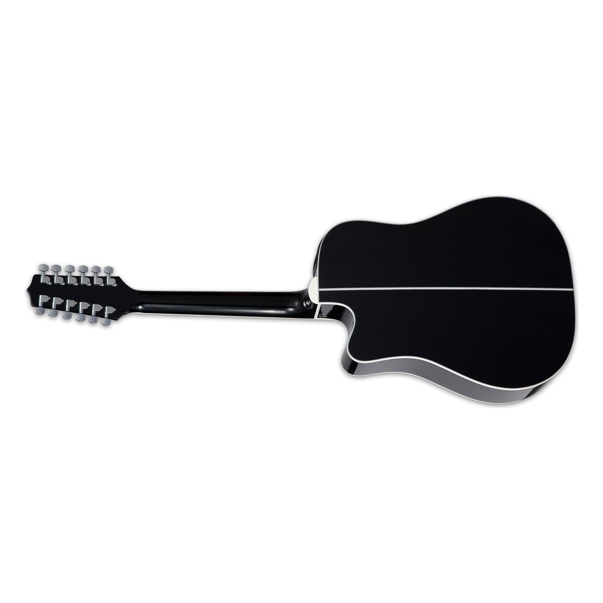 Takamine Guitars Guitarra docerola electroacústica Takamine GD38CE BLK 12 cuerdas vista lateral | Armonía Musical México