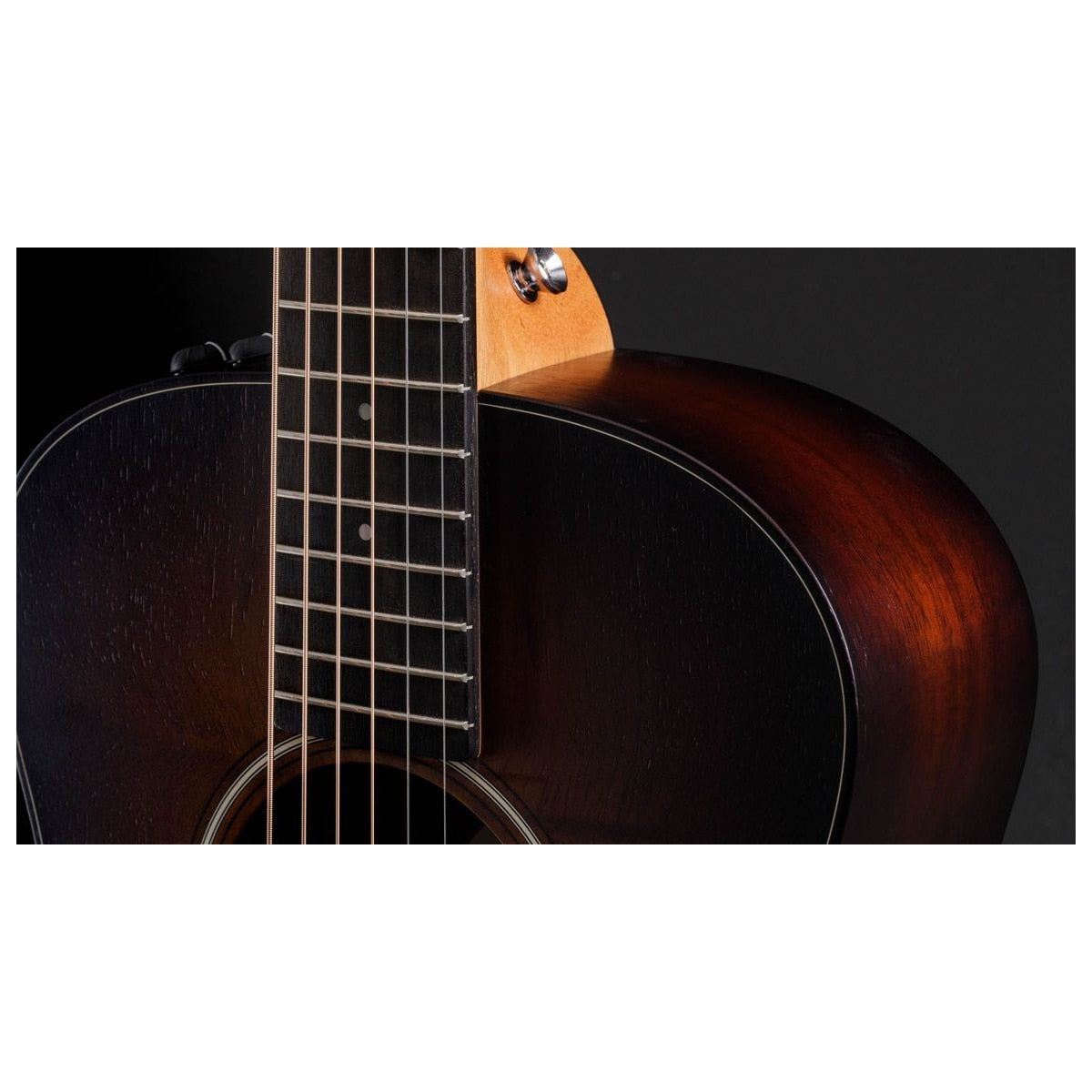 Taylor Guitars GS Mini-E KOA Plus detalle cuerpo – Guitarras Electroacústicas | Armonía Musical México