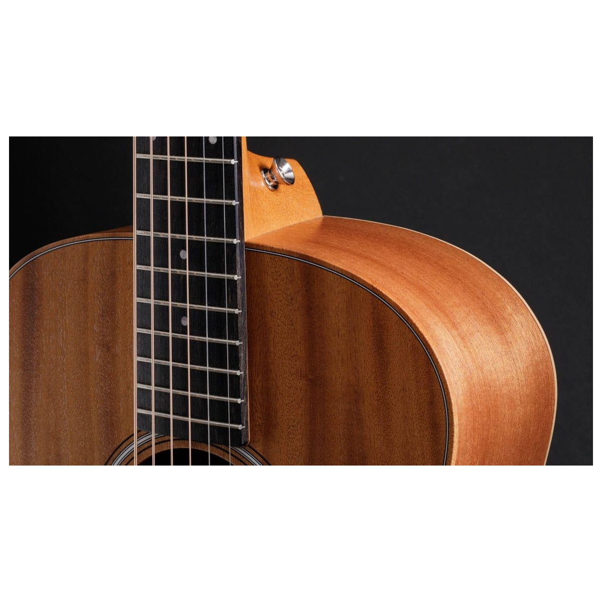 Taylor Guitars GS Mini-E Mahogany detalle cuerpo – Guitarras Electroacústicas | Armonía Musical México