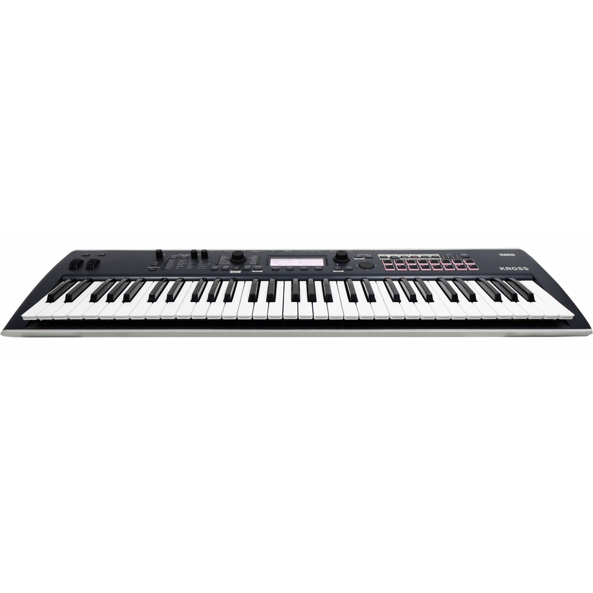 Korg Kross2-61 Negro/Gris vista frontal angulo | Armonía Musical México