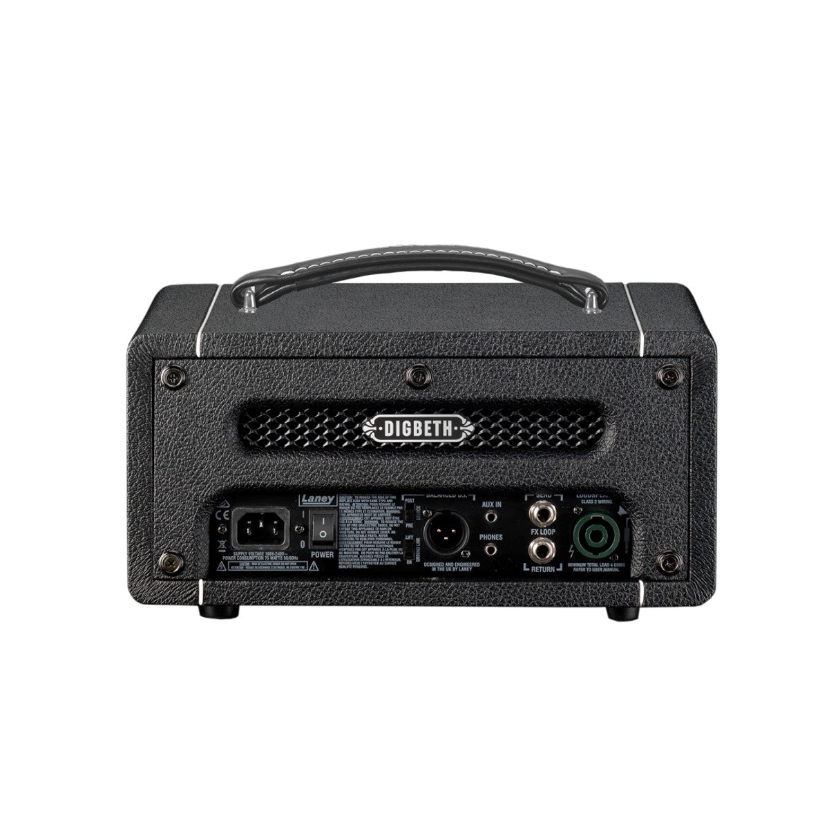Laney DB200H vista trasera – cabezal de bajo | Armonía Musical México