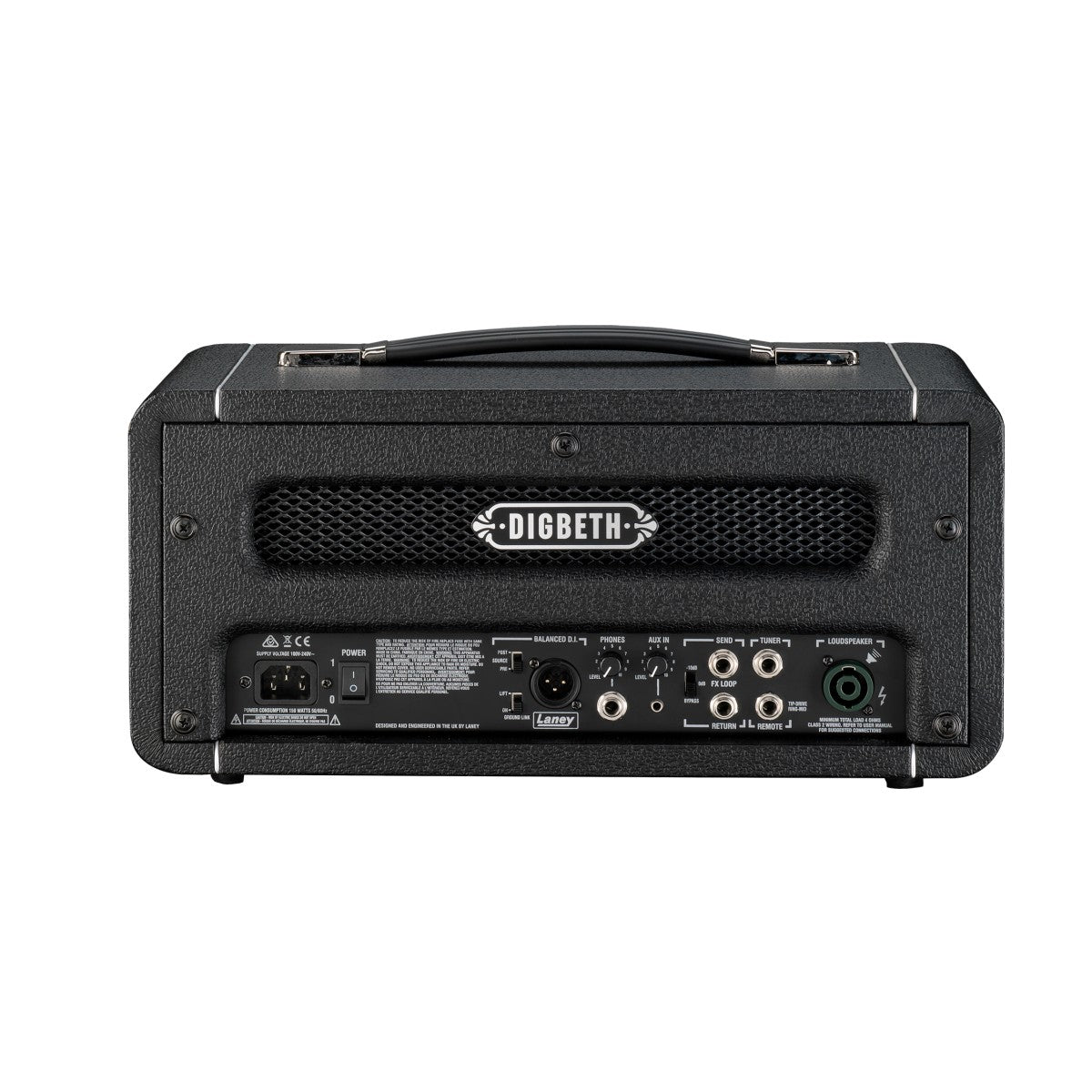 Laney DB500H vista trasera – cabezal de bajo | Armonía Musical México