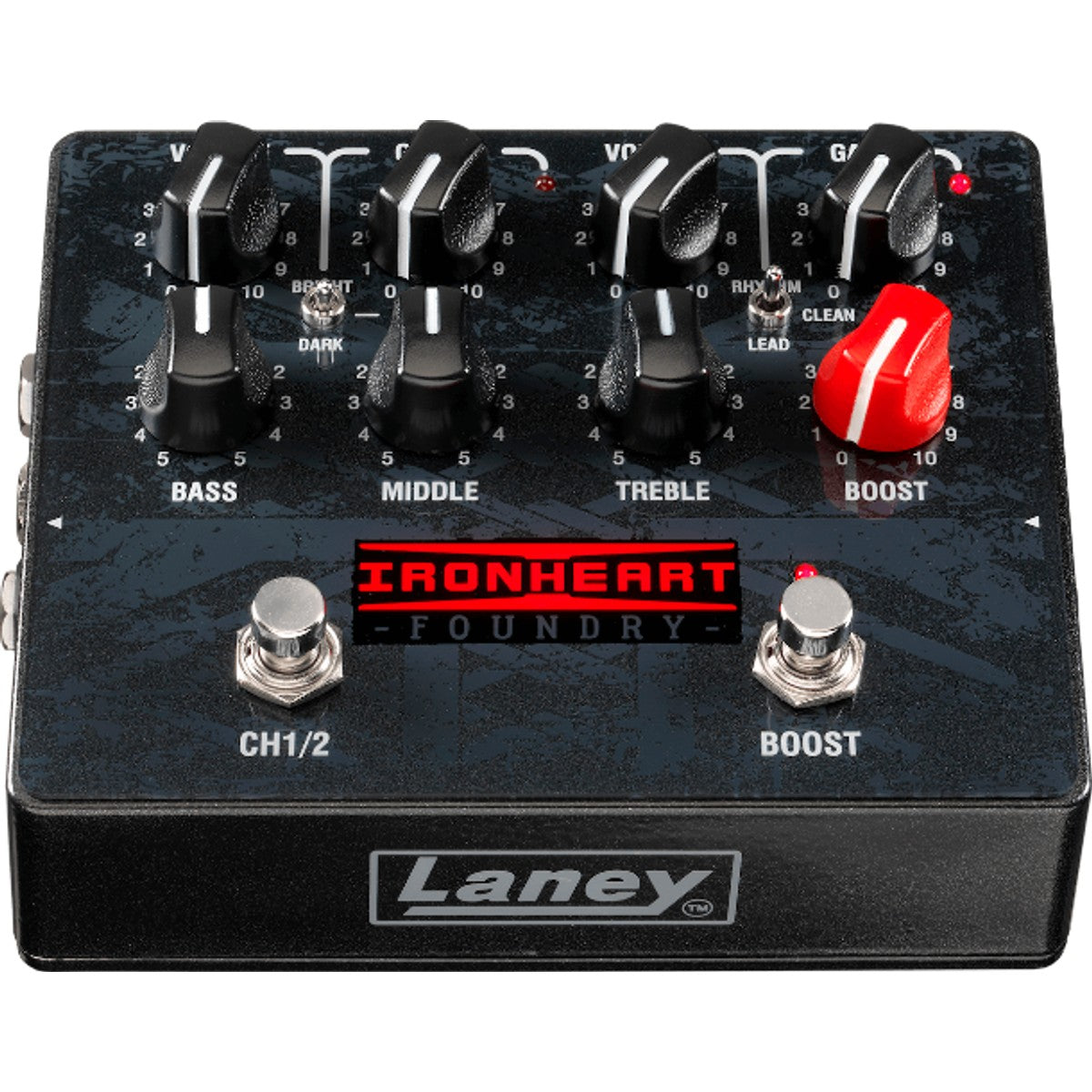 Laney IRF-LOUDPEDAL detalle del panel – amplificador pedal de guitarra | Armonía Musical México