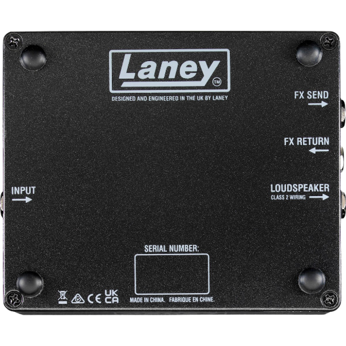 Laney IRF-LOUDPEDAL vista inferior – amplificador pedal de guitarra | Armonía Musical México