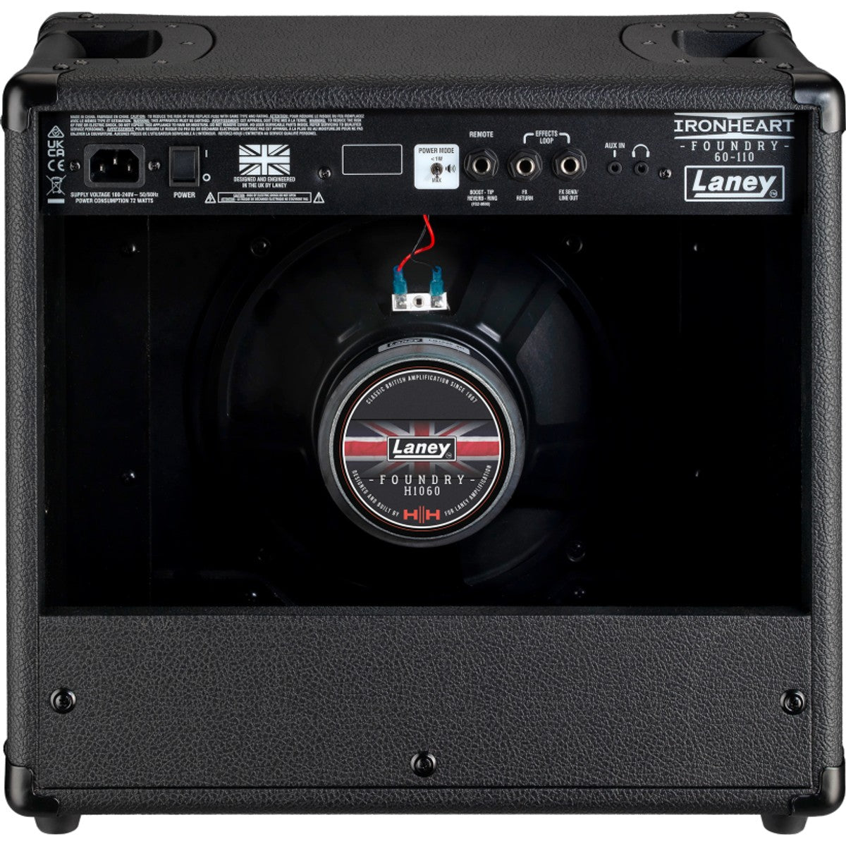 Laney IRF60-110 vista trasera – amplificador de guitarra | Armonía Musical México