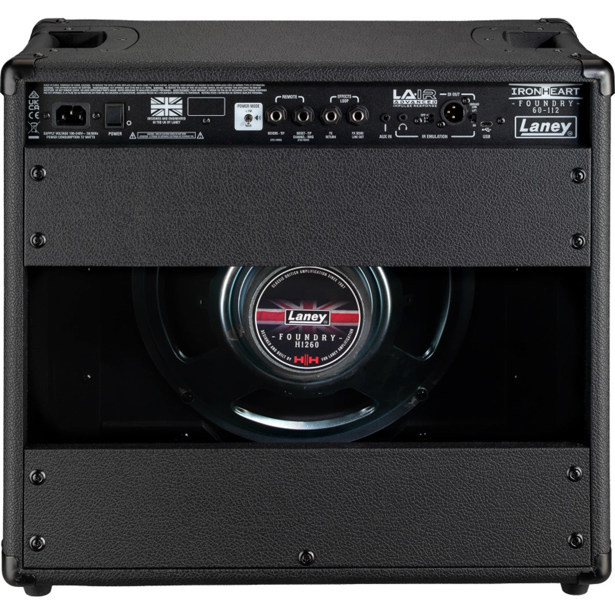 Laney IRF60-112 vista trasera – amplificador de guitarra | Armonía Musical México