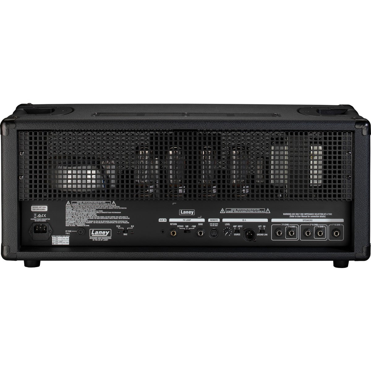 Laney IRT120H vista trasera – cabezal de guitarra | Armonía Musical México