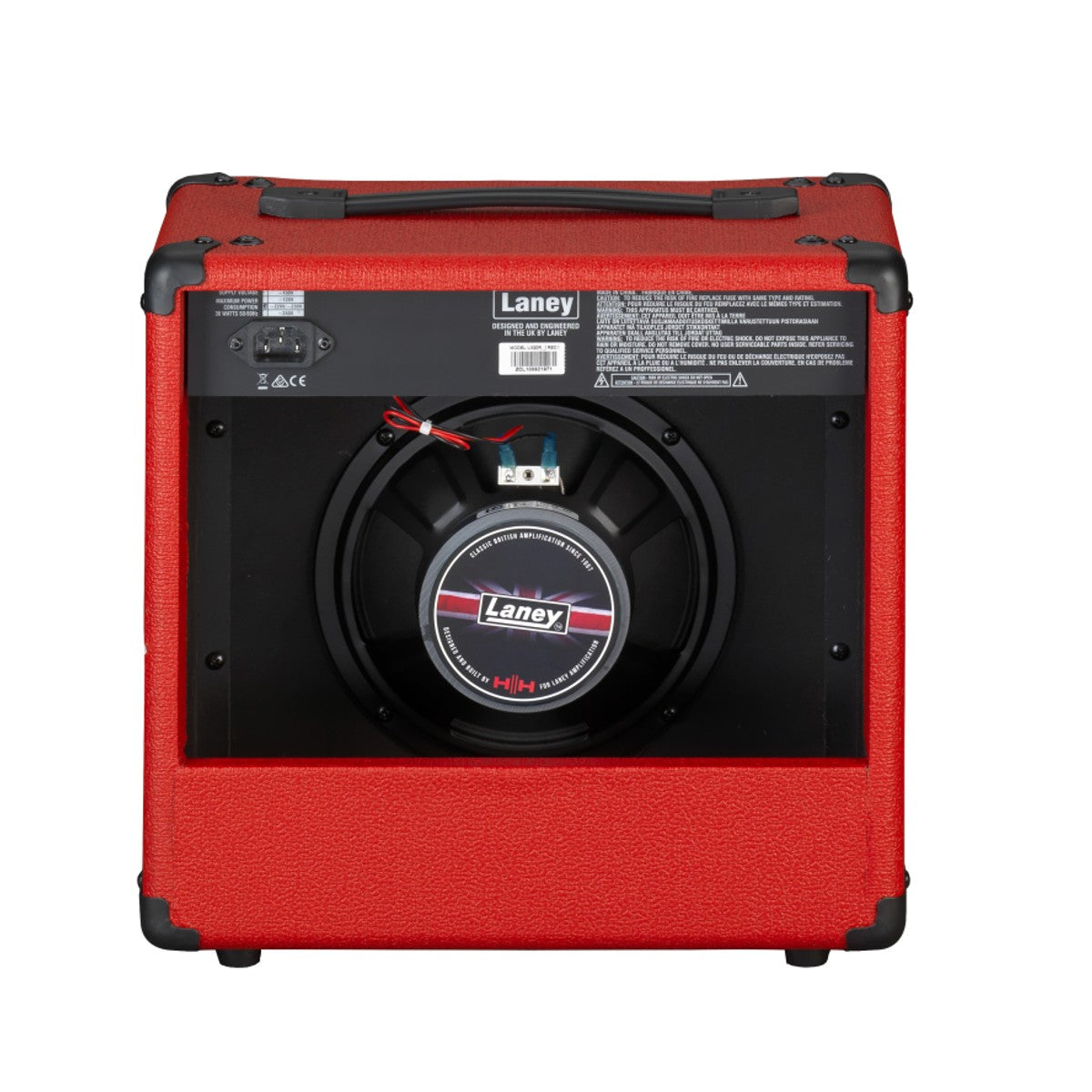 Laney LX20R-RED vista trasera – amplificador de guitarra | Armonía Musical México