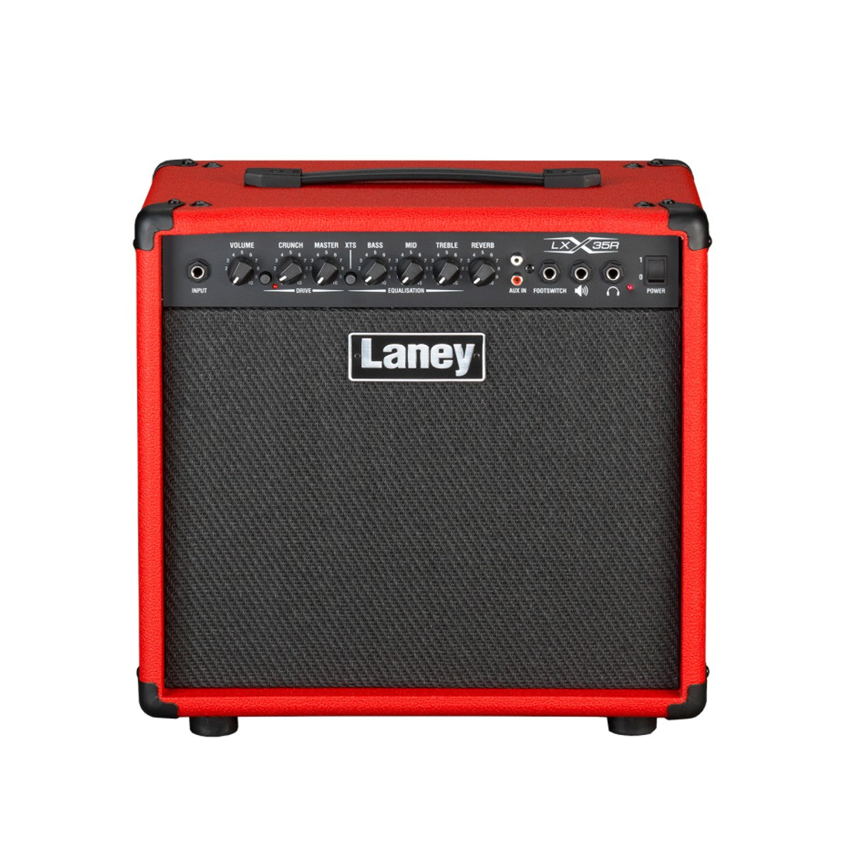 Laney LX35R-RED vista frontal – amplificador de guitarra | Armonía Musical México
