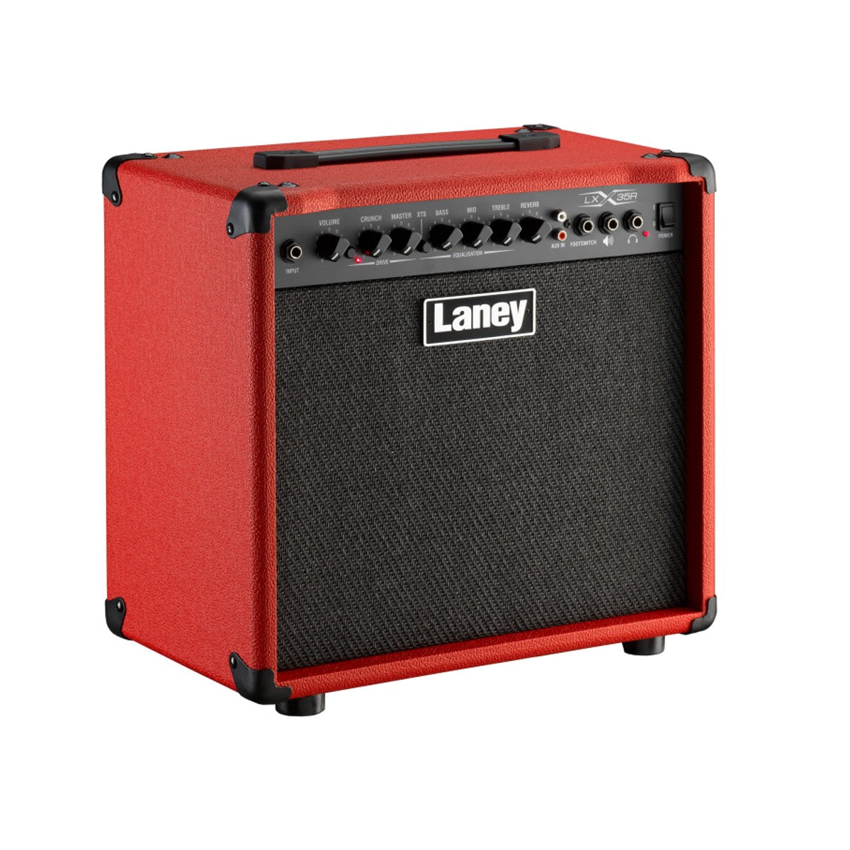 Laney LX35R-RED vista lateral derecha – amplificador de guitarra | Armonía Musical México