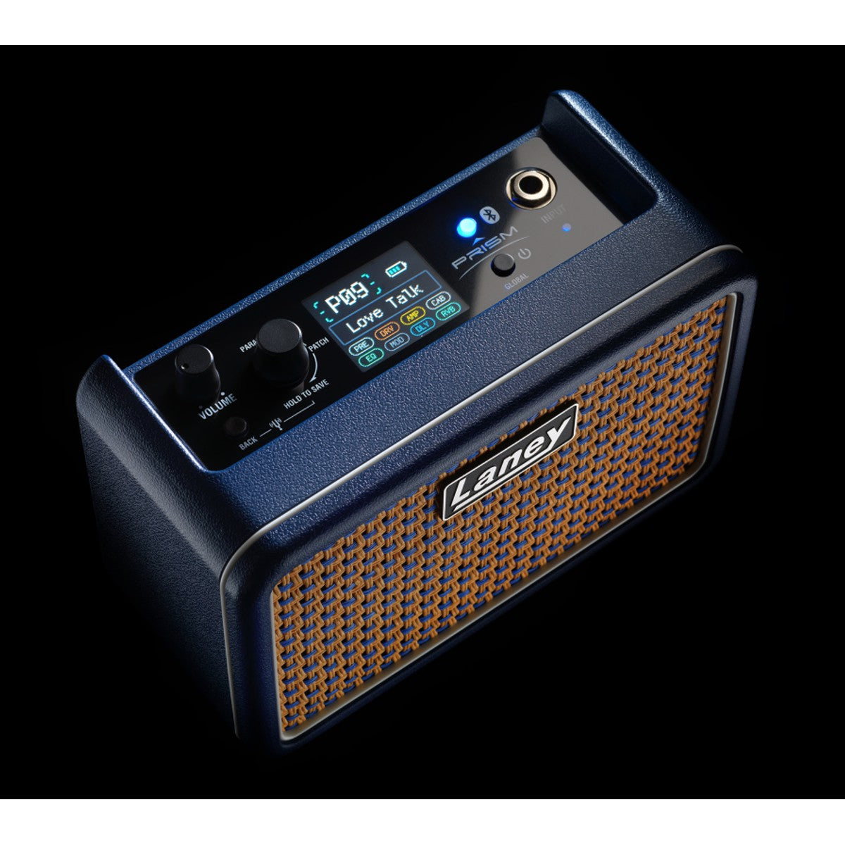 Laney PRISM-MINI-BL detalle – amplificador de guitarra | Armonía Musical México