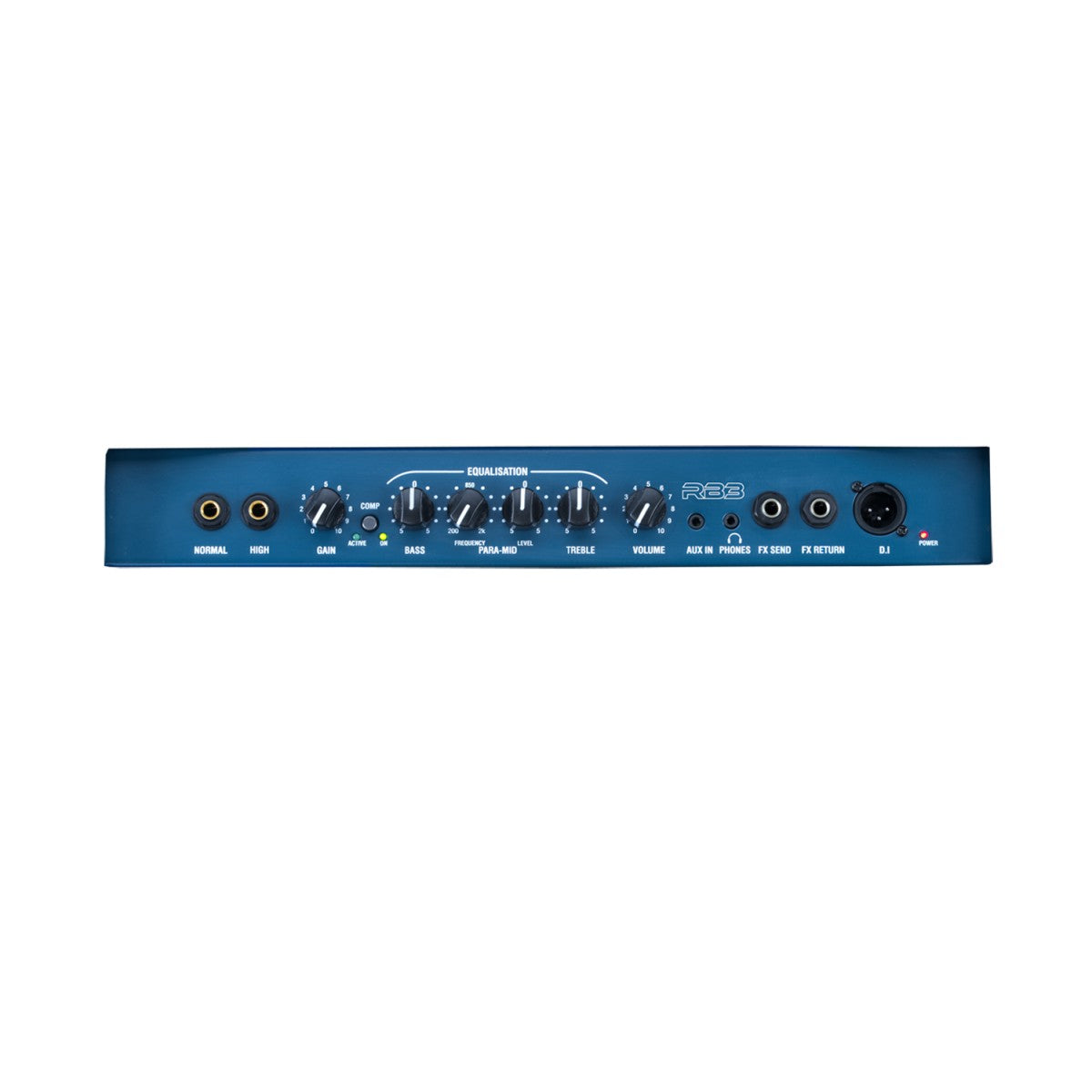 Laney RB3 detalle del panel – amplificador de bajo | Armonía Musical México