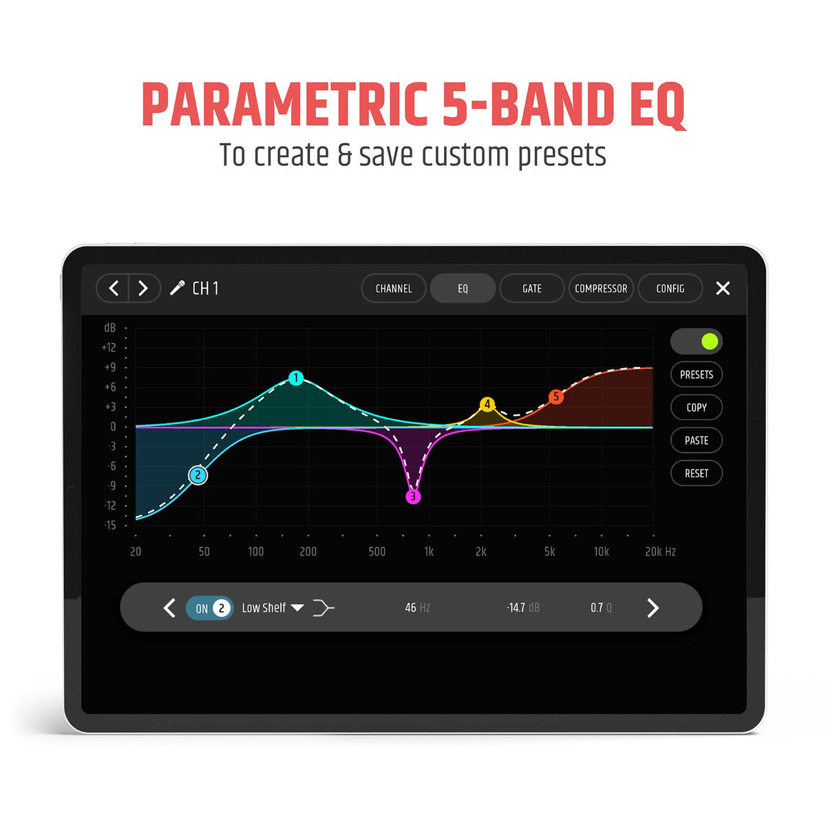 Sistema de audio LD Systems MAUI 28 G3 MIX app con ecualizador paramétrico de 5 bandas | Armonía Musical México