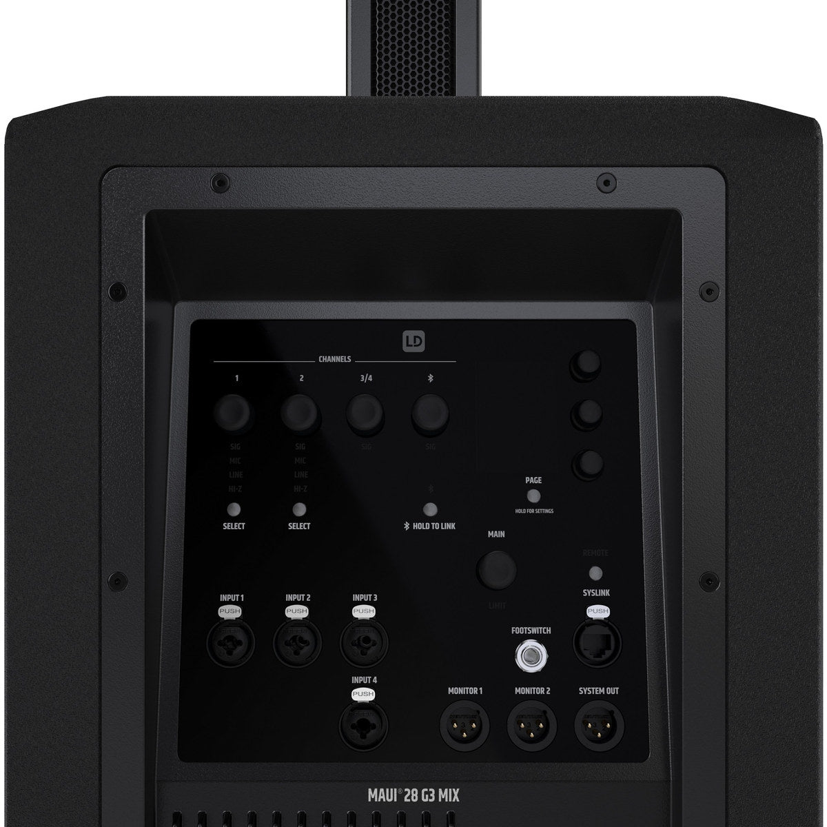 Sistema de audio LD Systems MAUI 28 G3 MIX panel de mezcladora digital de 6 canales | Armonía Musical México