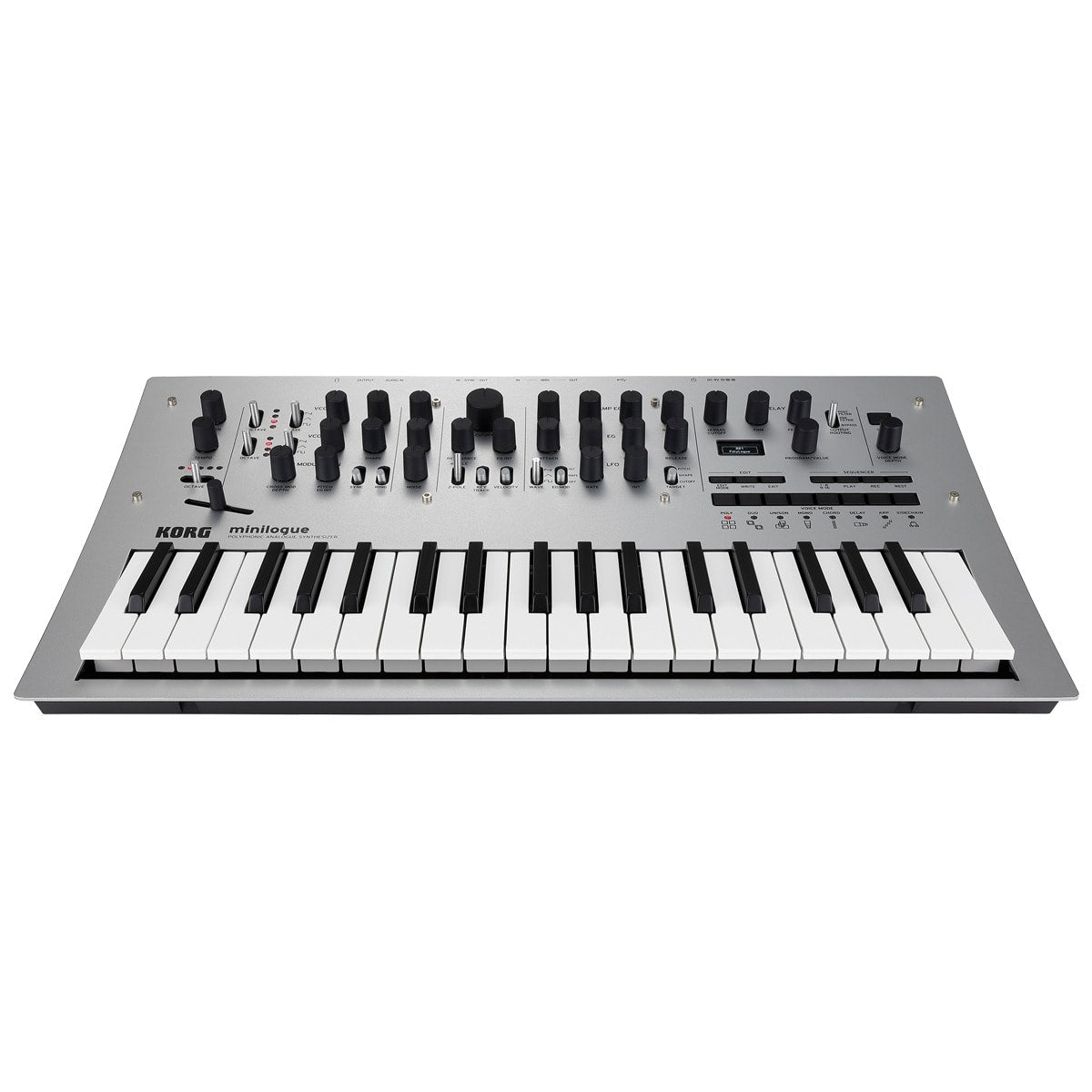 Korg minilogue vista frontal producto | Armonía Musical México