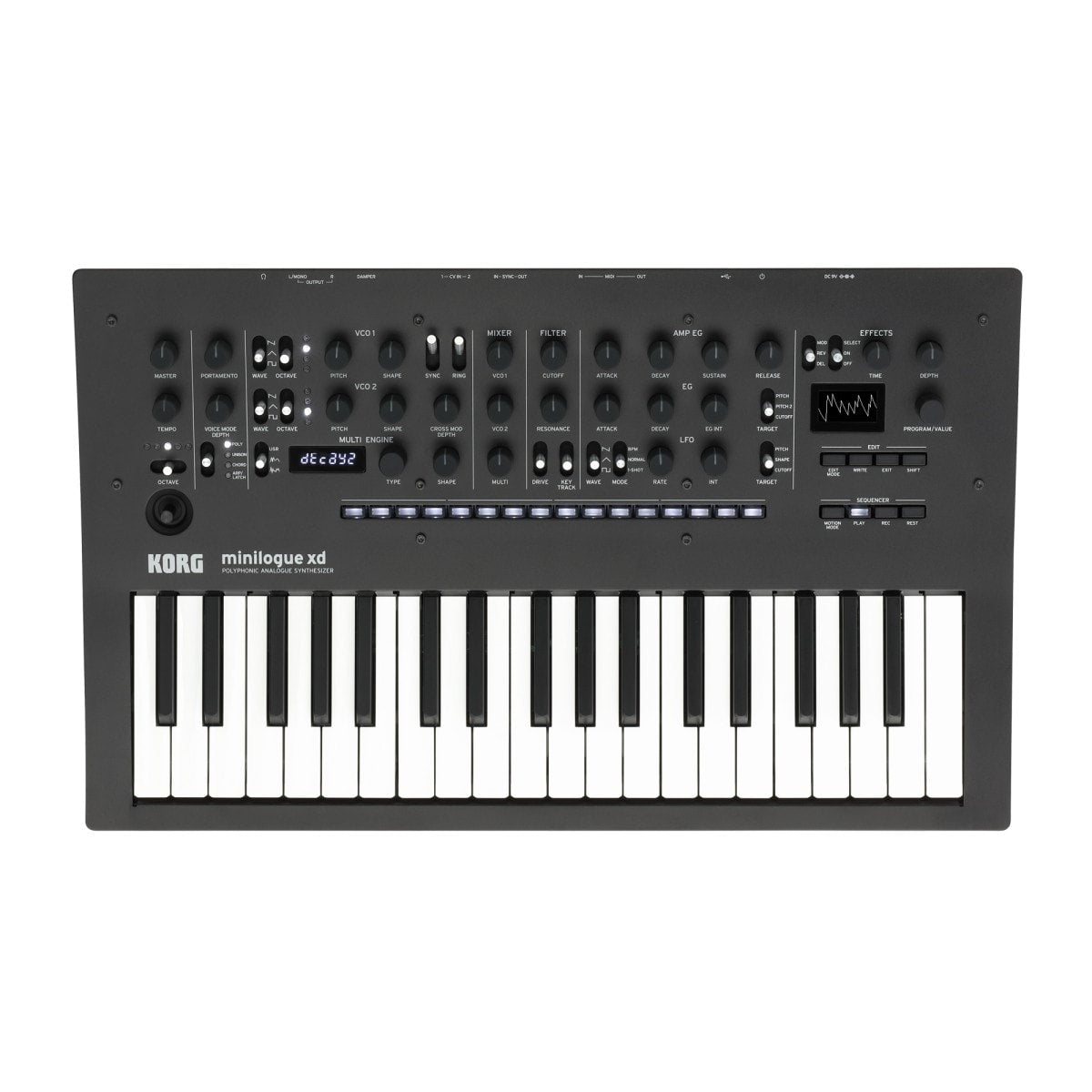 Korg minilogue xd vista frontal producto | Armonía Musical México