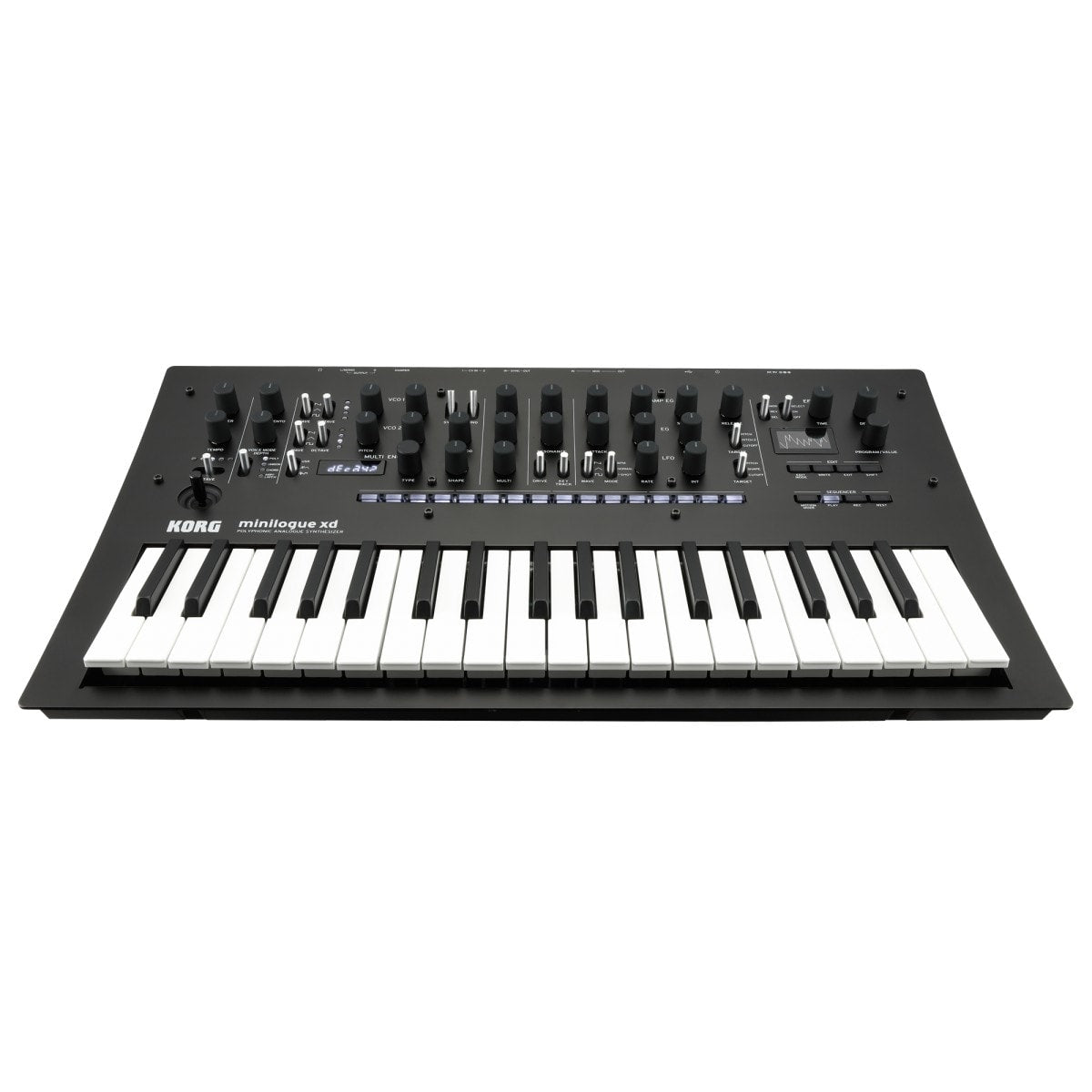 Korg minilogue xd vista frontal angulo | Armonía Musical México