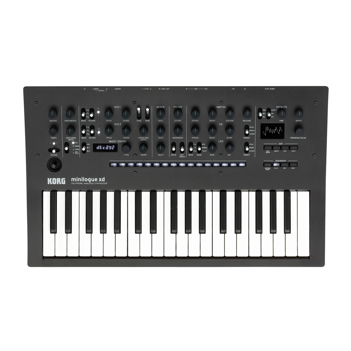 Korg minilogue xd detalle panel | Armonía Musical México