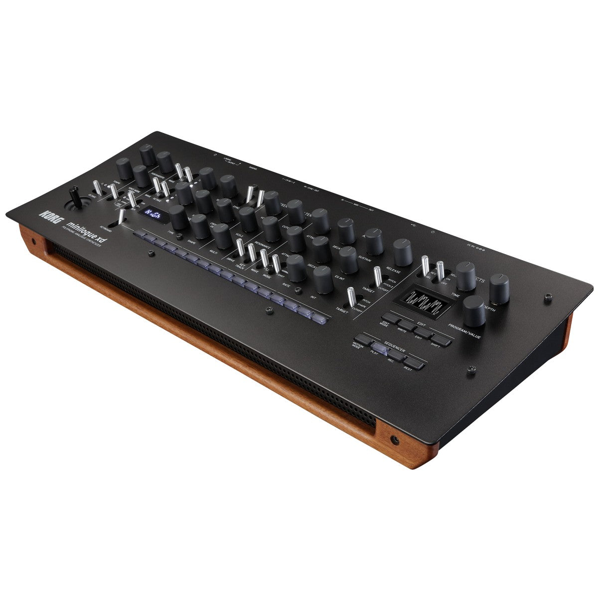 Korg minilogue xd module vista frontal angulo | Armonía Musical México