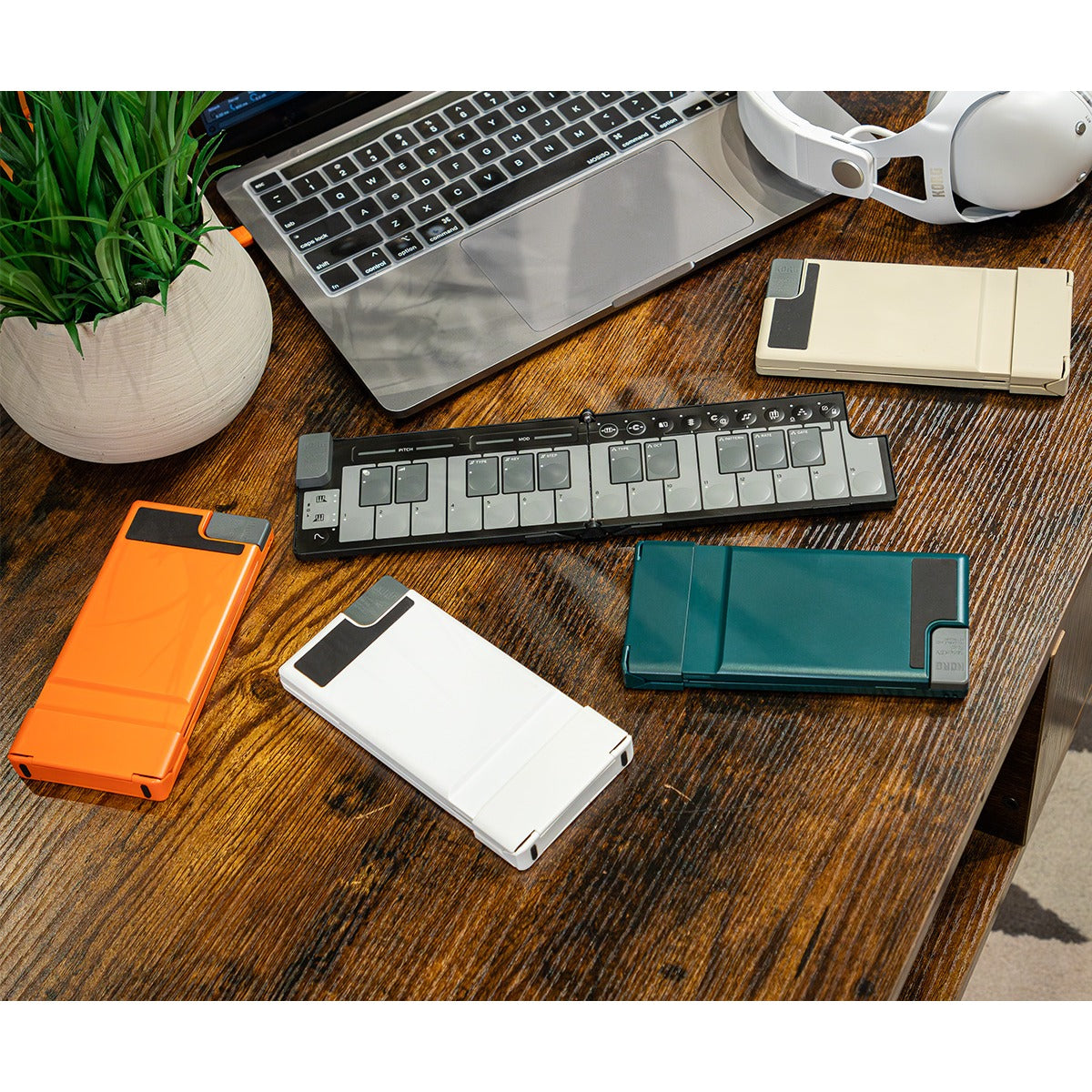 Korg nanoKEY Fold 25 Teclas Blanco vista trasera | Armonía Musical México