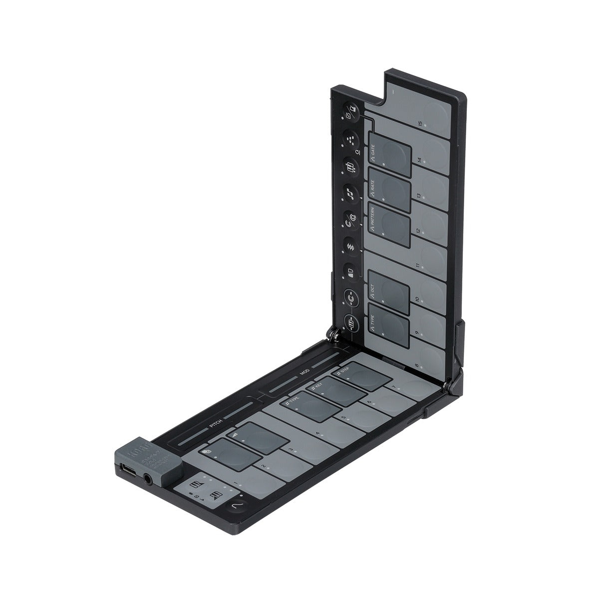 Korg nanoKEY Fold 25 Teclas Blanco vista frontal producto | Armonía Musical México