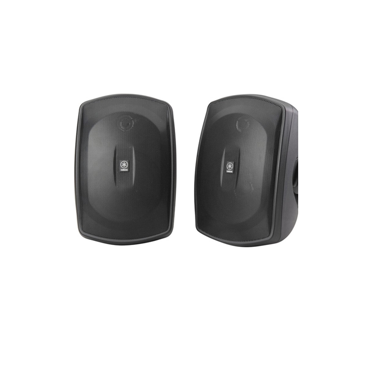 Bocina Yamaha NS-AW390W intemperie par Blanco blanco vista lateral perfil | Armonía Musical México