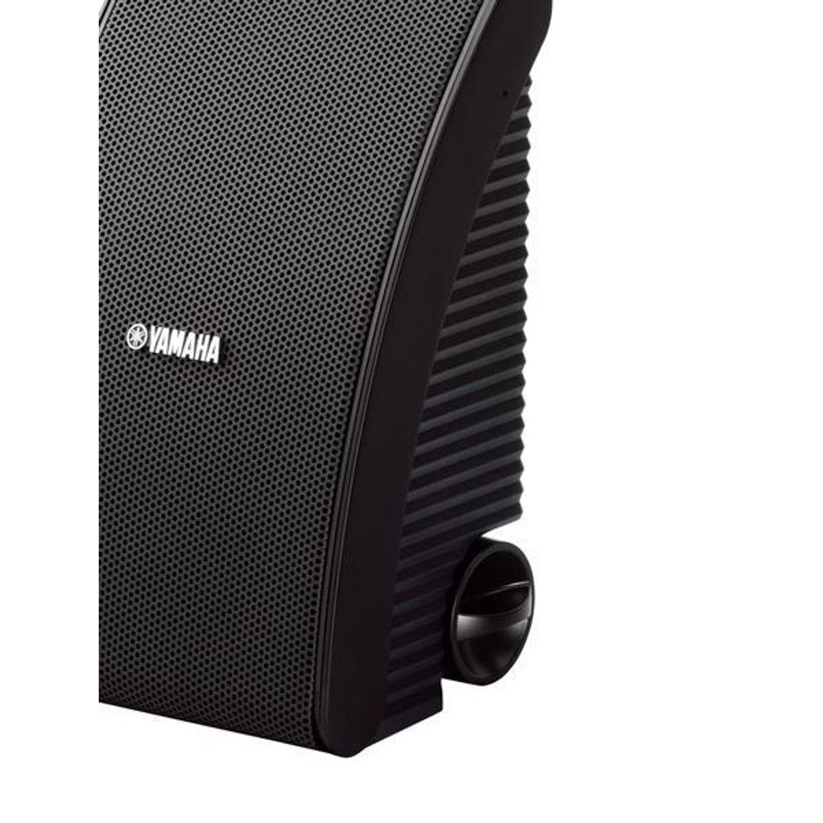 Bocina Yamaha NS-AW392 intemperie par negro negro acercamiento rejilla y logo | Armonía Musical México