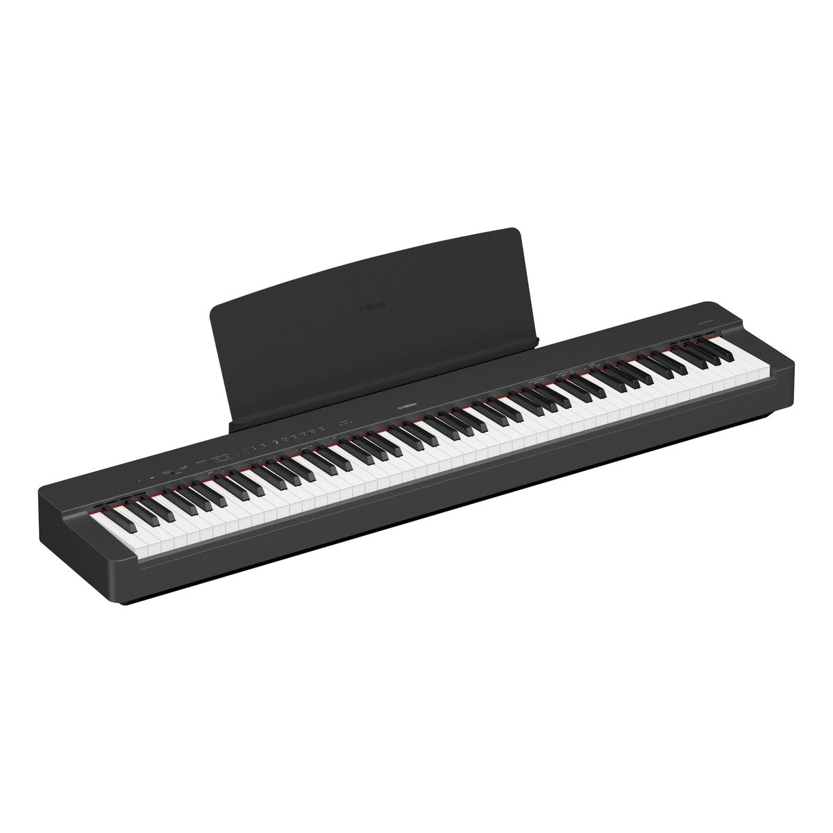 Piano digital Yamaha P-225 NP-225 portátil 88 teclas negro vista frontal | Armonía Musical México