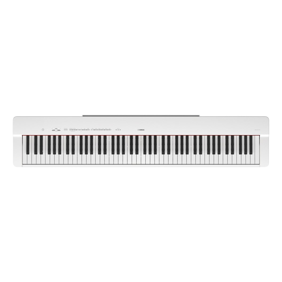 Piano digital Yamaha P-225 NP-225 portátil 88 teclas blanco vista superior | Armonía Musical México
