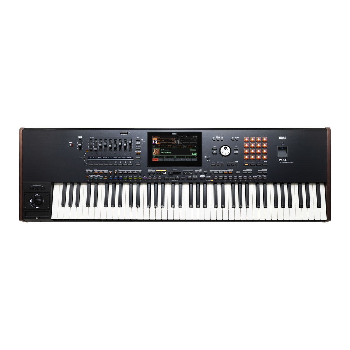 Korg Pa5X-88 vista frontal angulo | Armonía Musical México