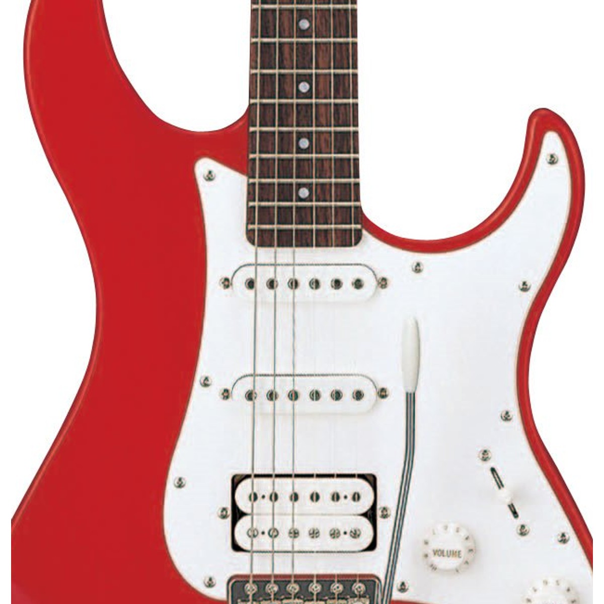 Guitarra eléctrica Yamaha PAC112J Pacifica Red Metallic detalle pastillas | Armonía Musical México