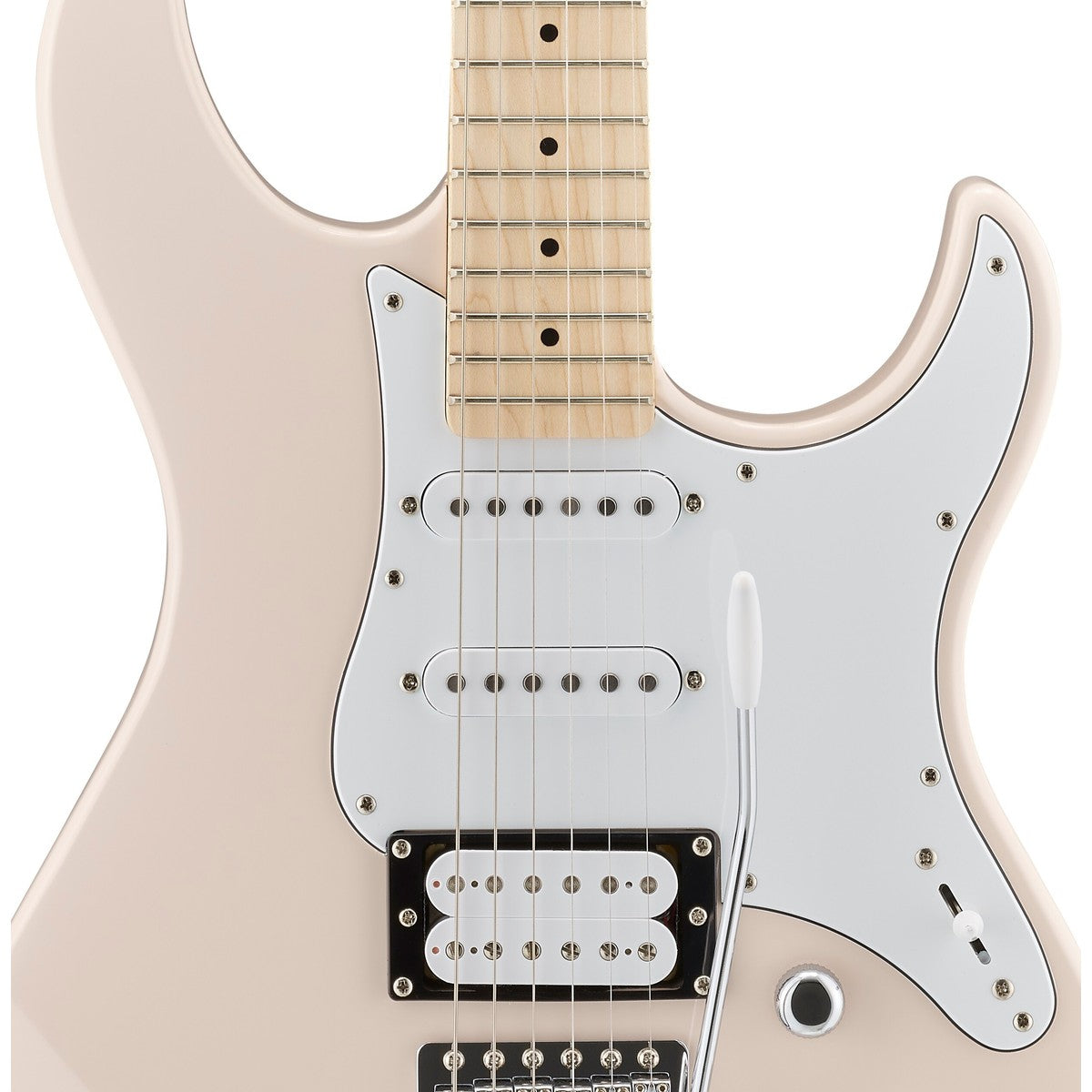 Guitarra eléctrica Yamaha PAC112VM Pacifica maple Sonic Pink detalle pastillas | Armonía Musical México