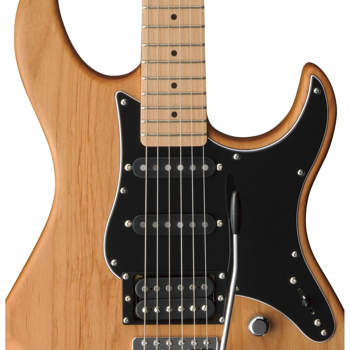 Guitarra eléctrica Yamaha PAC112VM Pacifica maple Natural Satin detalle pastillas | Armonía Musical México