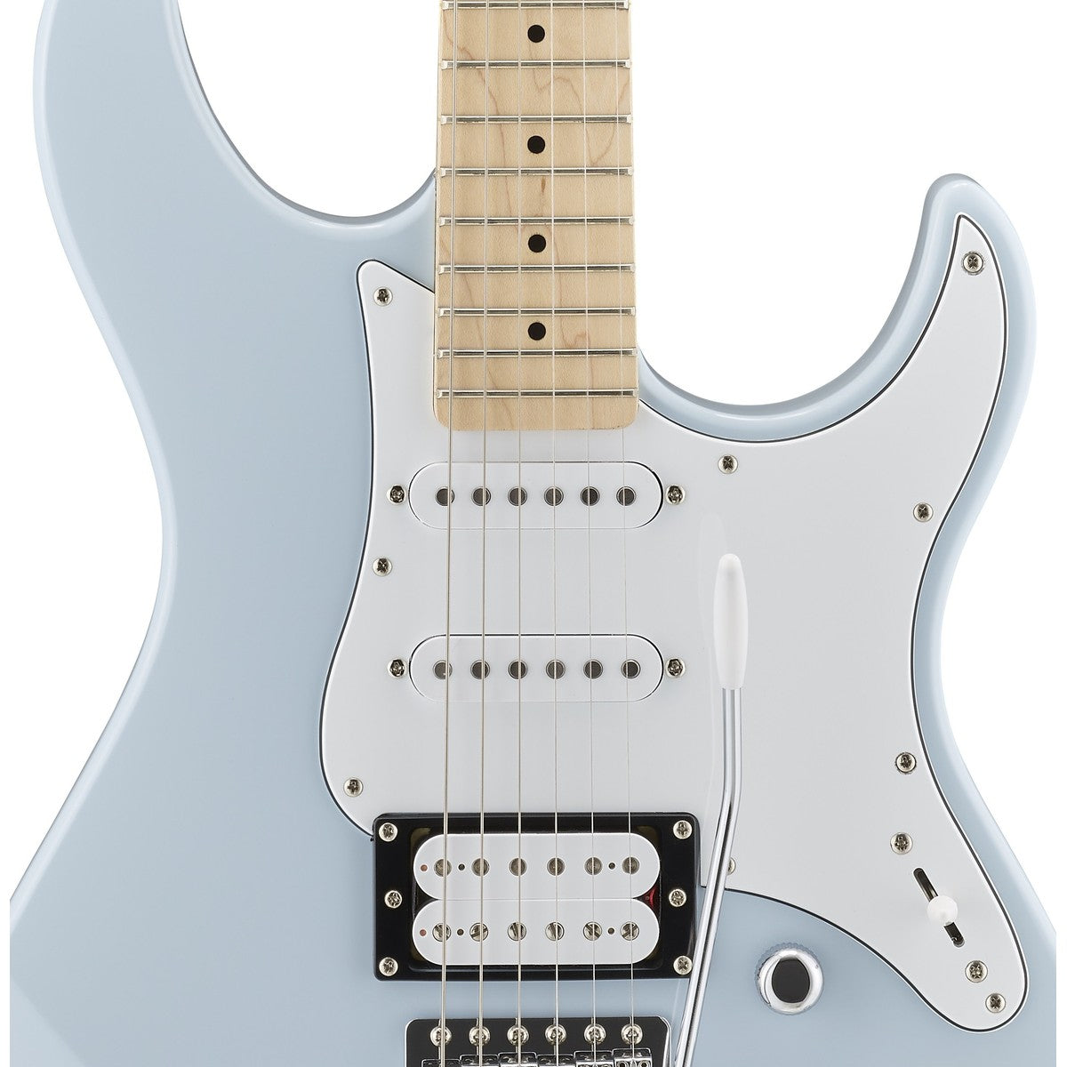 Guitarra eléctrica Yamaha PAC112VM Pacifica maple Ice Blue detalle pastillas | Armonía Musical México