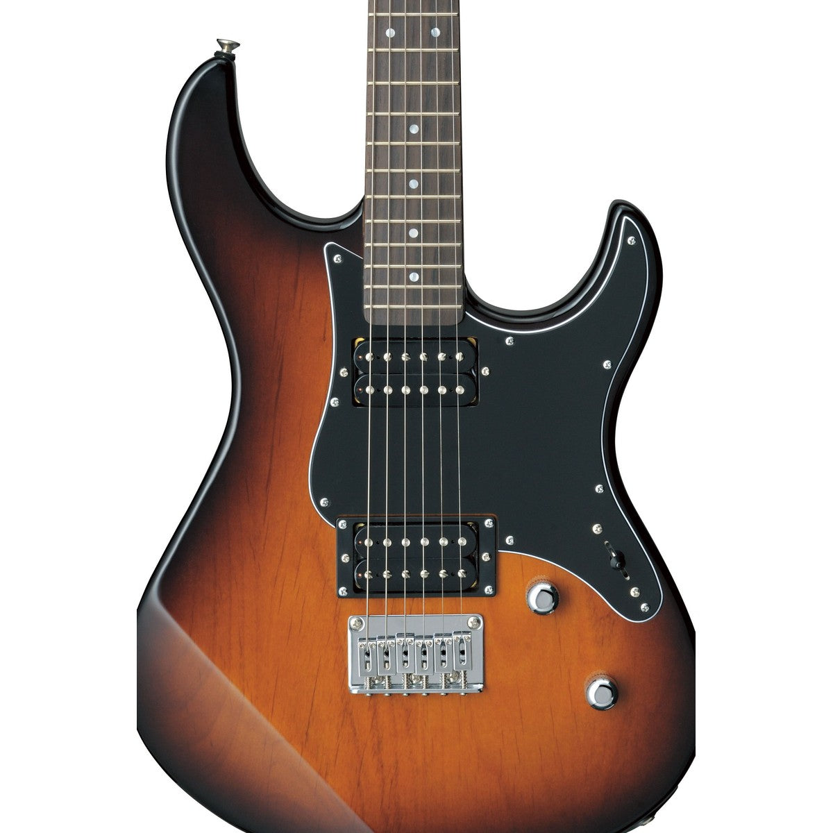 Guitarra eléctrica Yamaha PAC120H Pacifica Tobacco Brown Sunburst detalle cuerpo | Armonía Musical México