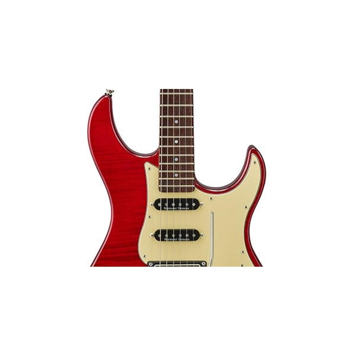 Guitarra eléctrica Yamaha PAC612VIIFMX Pacifica Fired Red detalle pastillas Seymour Duncan | Armonía Musical México