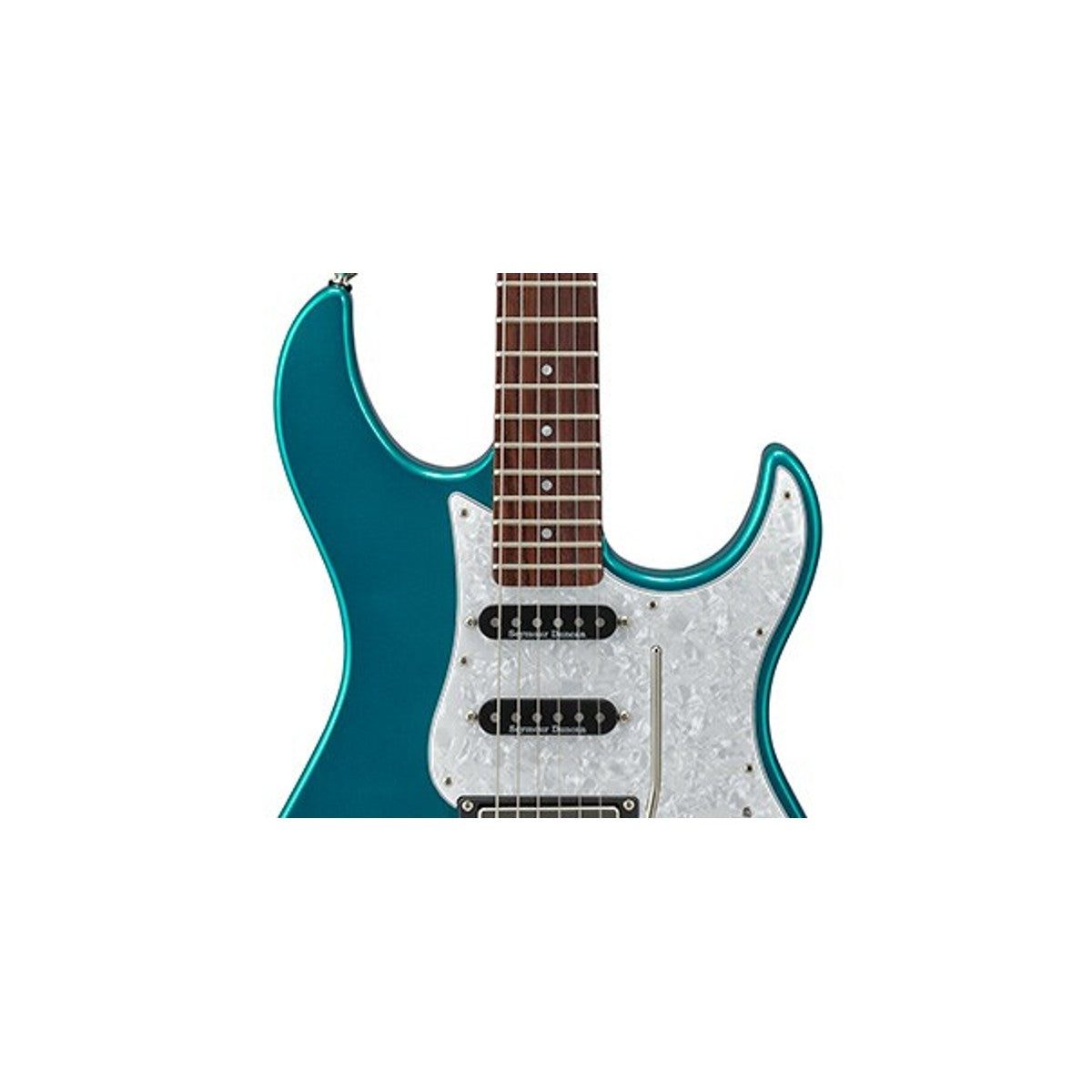 Guitarra eléctrica Yamaha PAC612VIIX Pacifica Teal Green Metallic detalle pastillas Seymour Duncan | Armonía Musical México