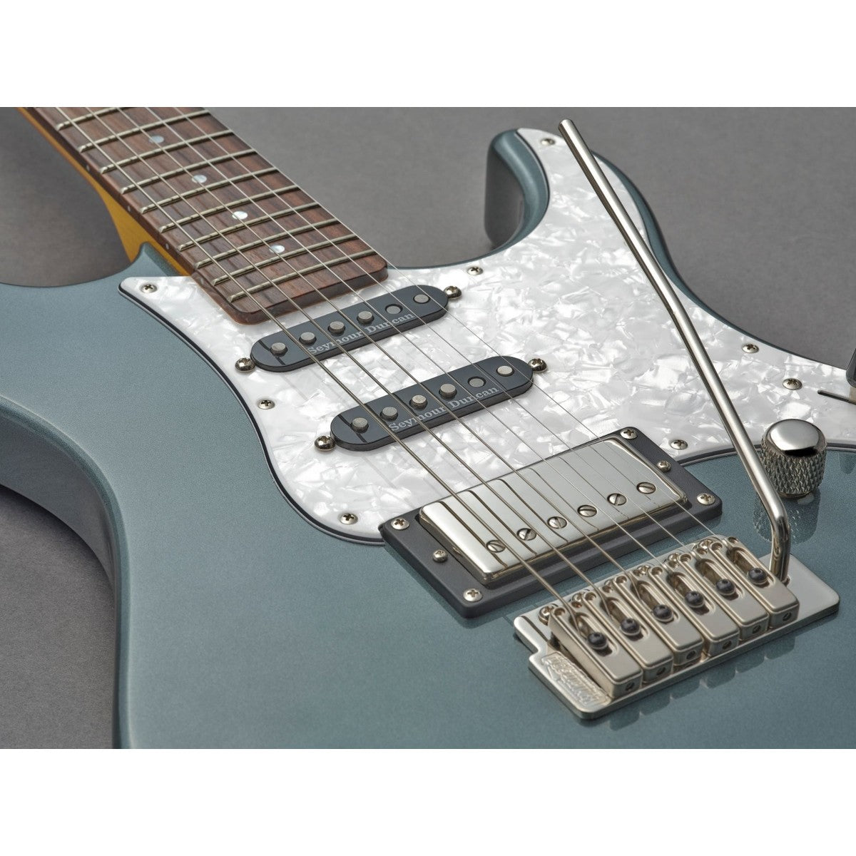 Guitarra eléctrica Yamaha PAC612VIIX Pacifica Mist Green detalle pastillas Seymour Duncan | Armonía Musical México